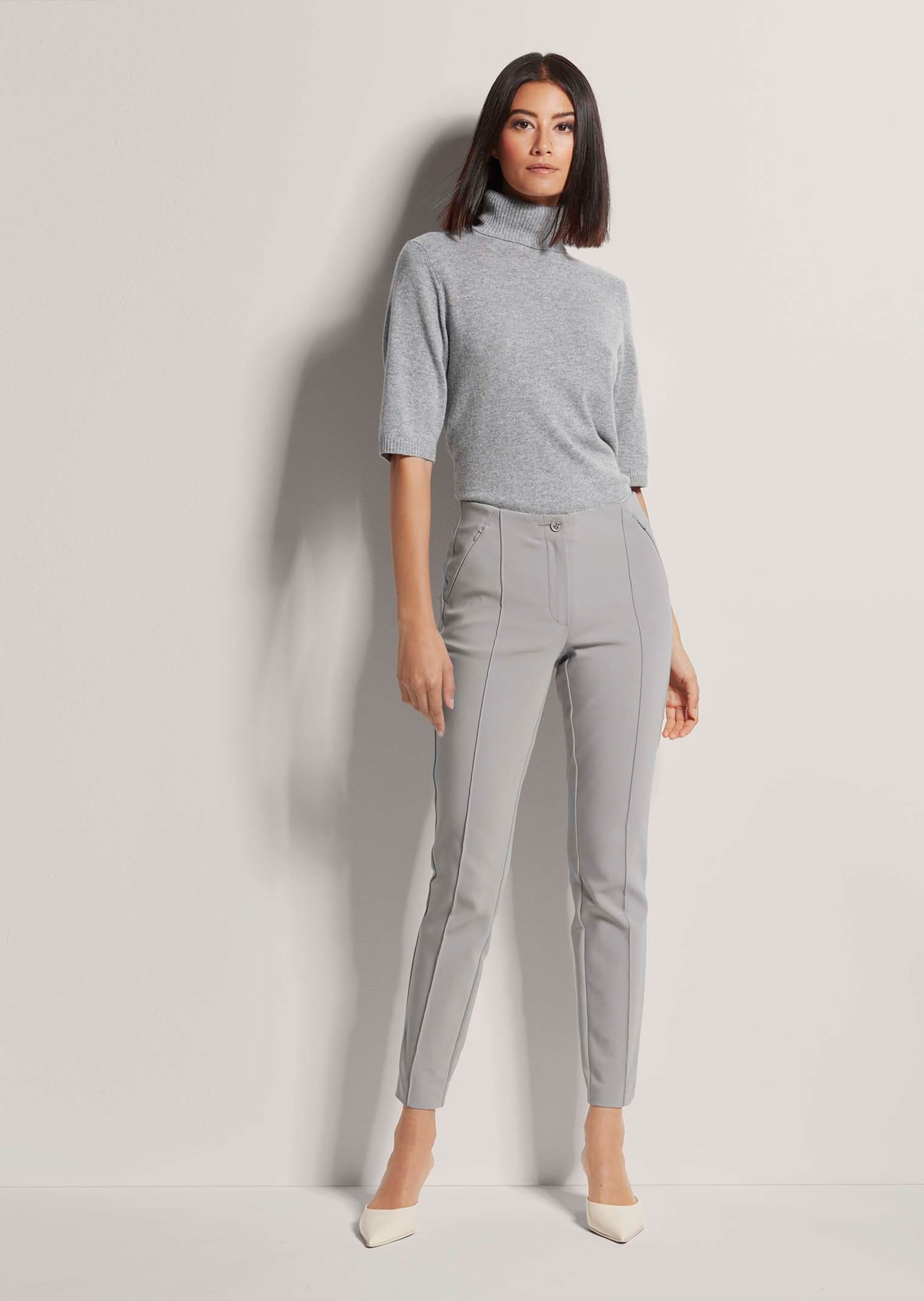 MADELEINE Stoffhose »Hose Schlanke Stretch-Hose mit Biesen«