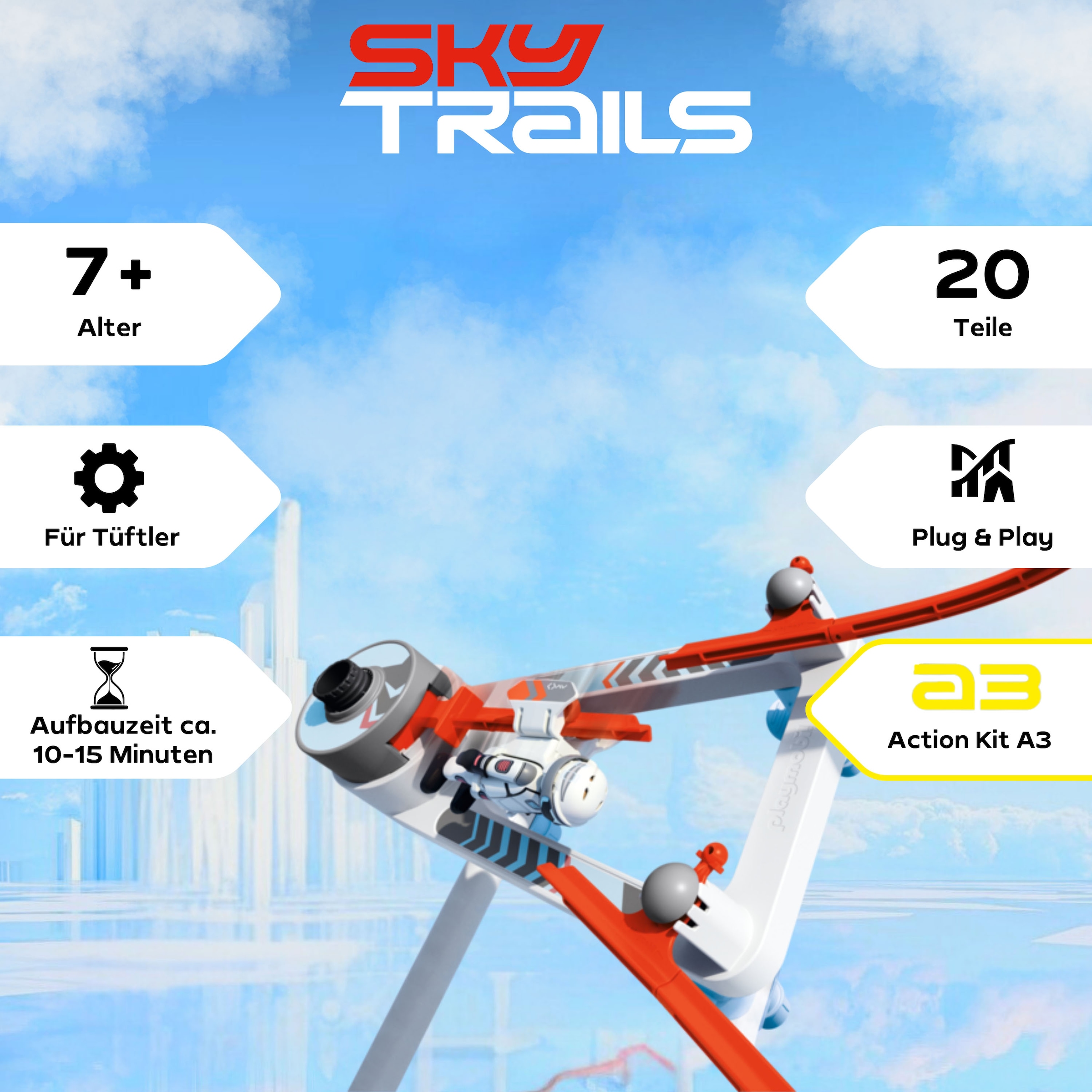 Playmobil® Konstruktions-Spielset »Flip Rail e1 (71971), Sky Trails«, (20 St.), Made in Europe