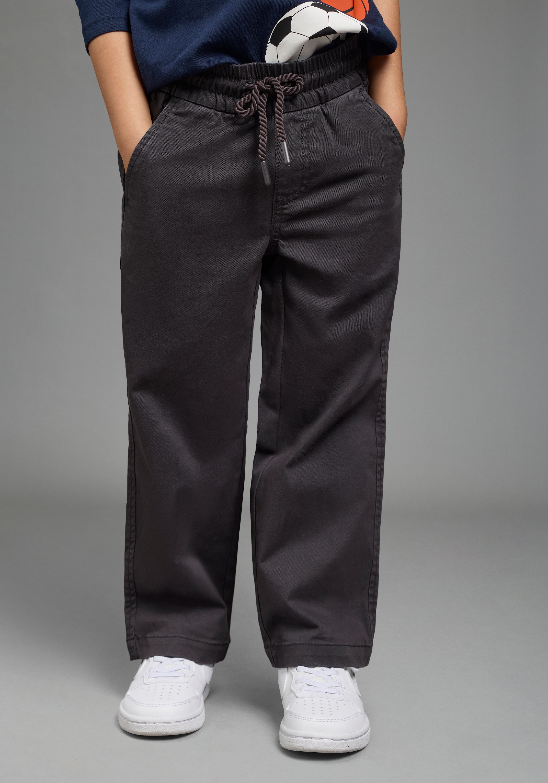 KIDSWORLD Schlupfhose »Twillhose in Schlupfform«  Twillhose in gerader Passform, mit innenliegendem Gummizug im Bund