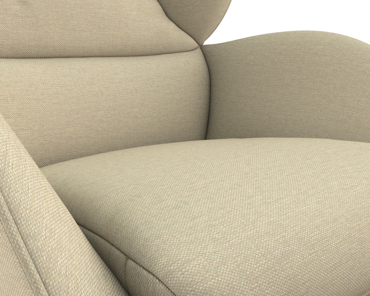 FLEXLUX Ohrensessel »Adria« Stil & Komfort, organische Form, Fuß Eiche