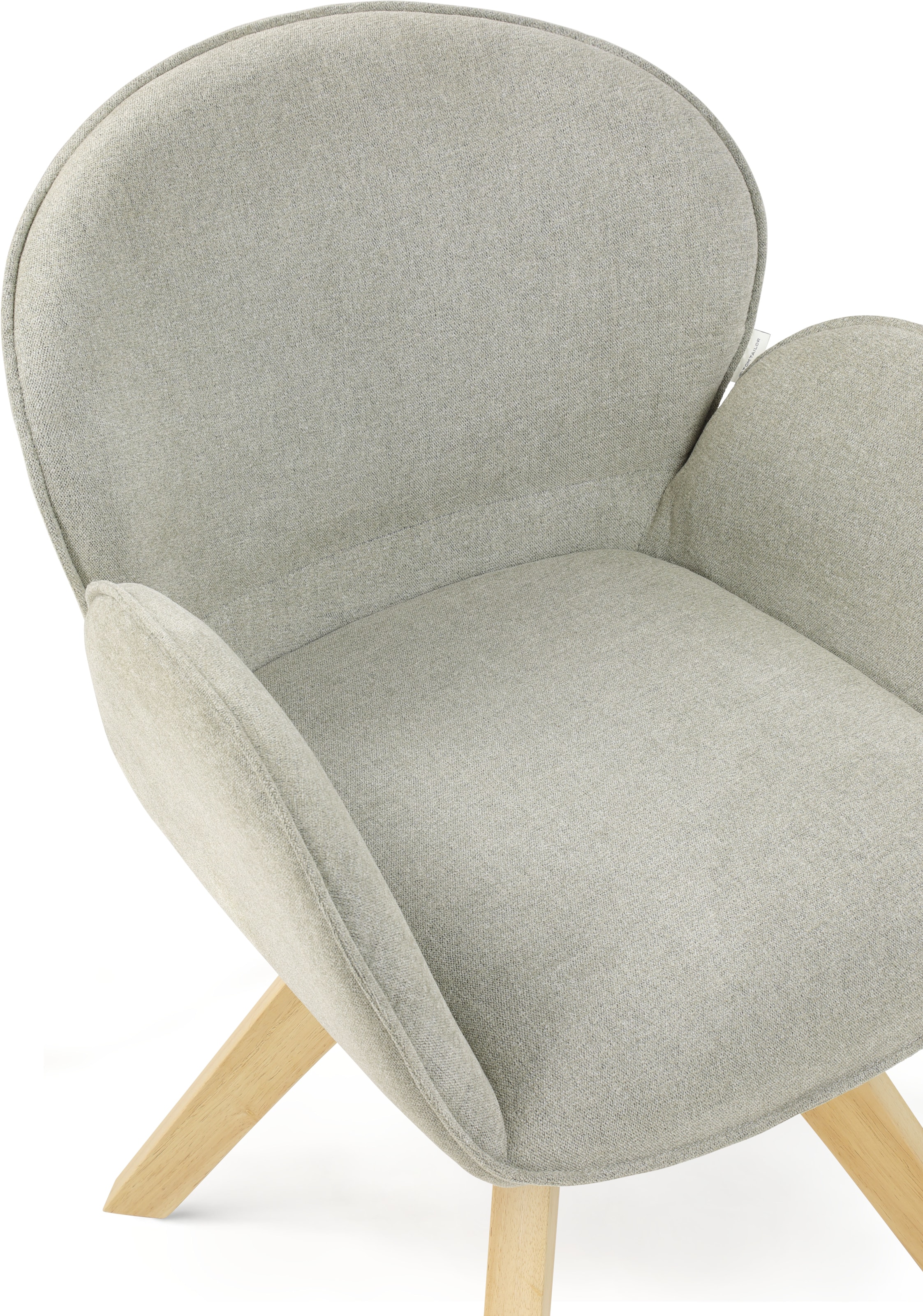 TOM TAILOR HOME Armlehnstuhl »WINGS ARMCHAIR«, (Set), 2 St., Chenille, mit Armlehnen, drehbar, Rückholfunktion, Massivholzgestell