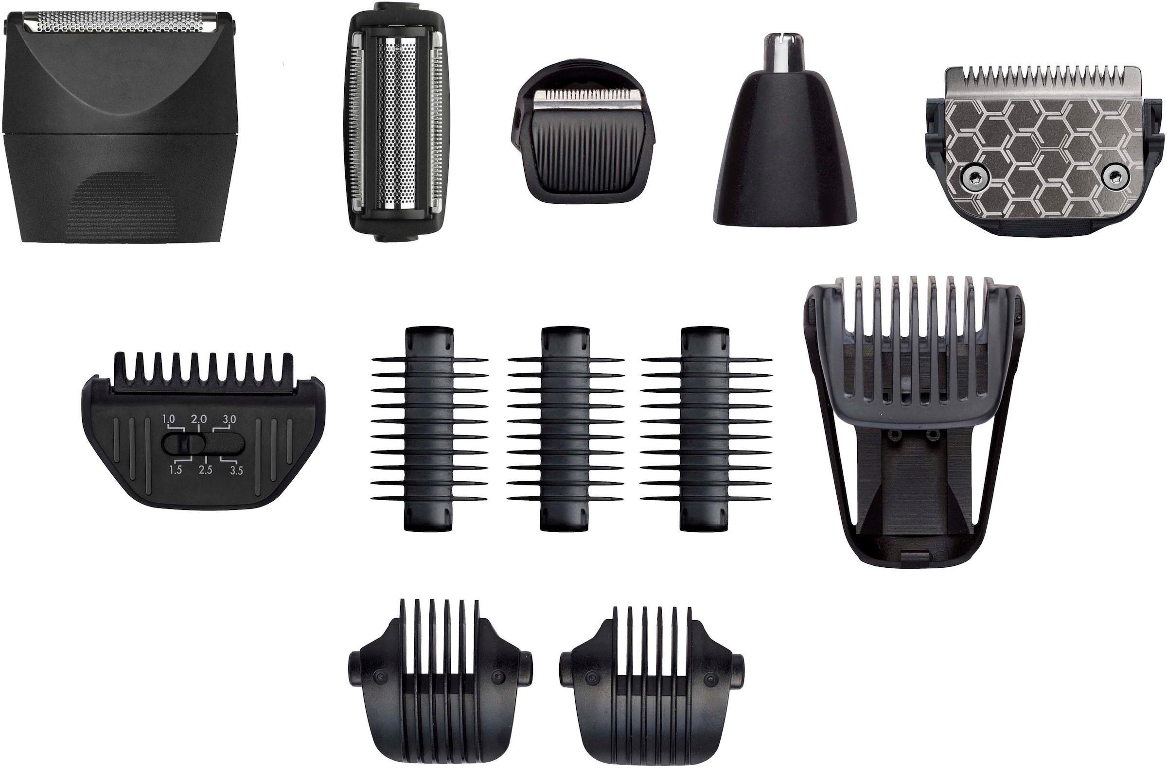 BaByliss Multifunktionstrimmer »MT890E MEN Japanese Steel«, 12 Aufsätze, 12-in-1 Multigrooming Set für Gesicht & Körper