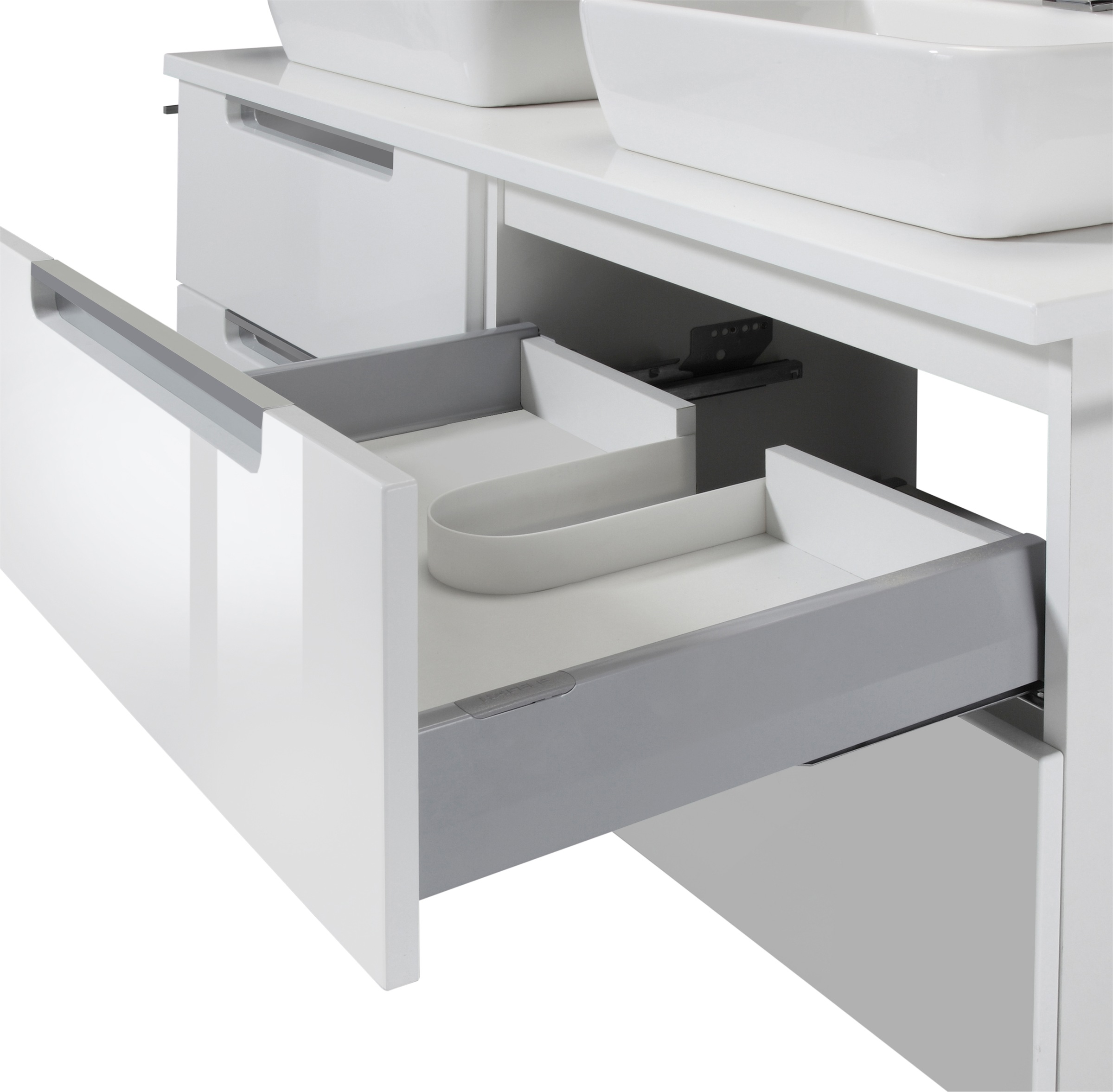 welltime Doppelwaschtisch »Malibu«, mit Soft-Close, Breite 120 cm
