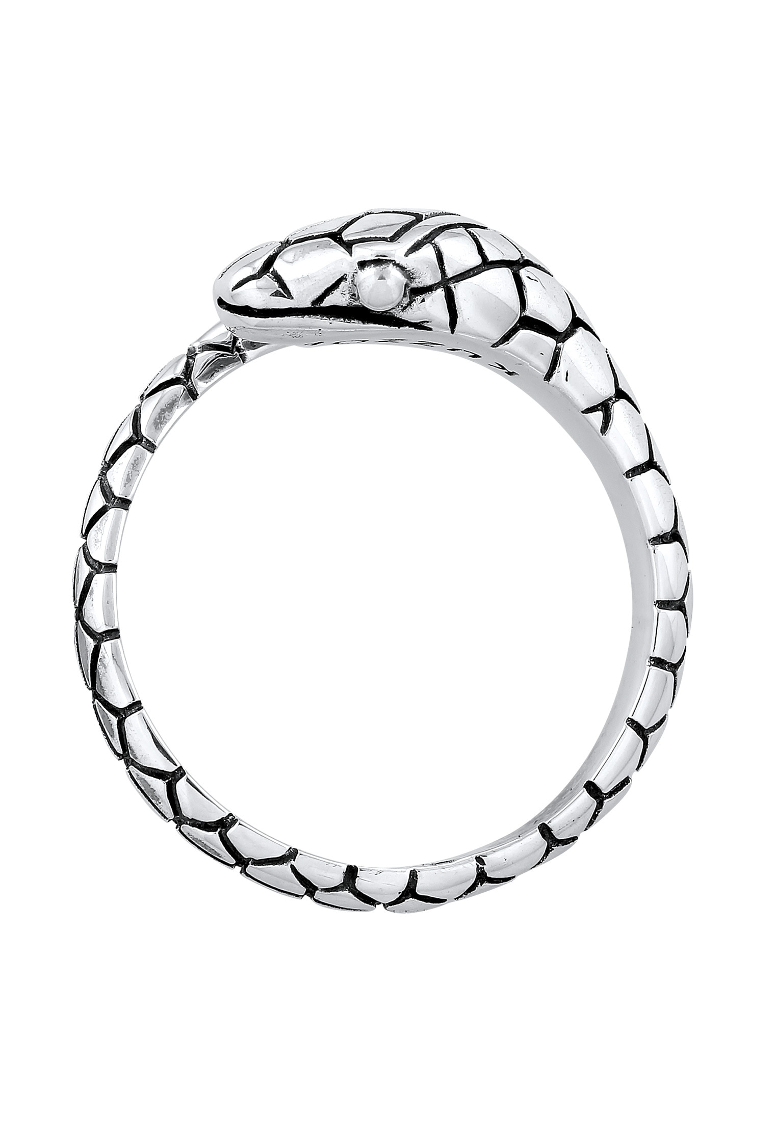 Kuzzoi Fingerring »Ring Herren Schlange Kraft 925 Silber«