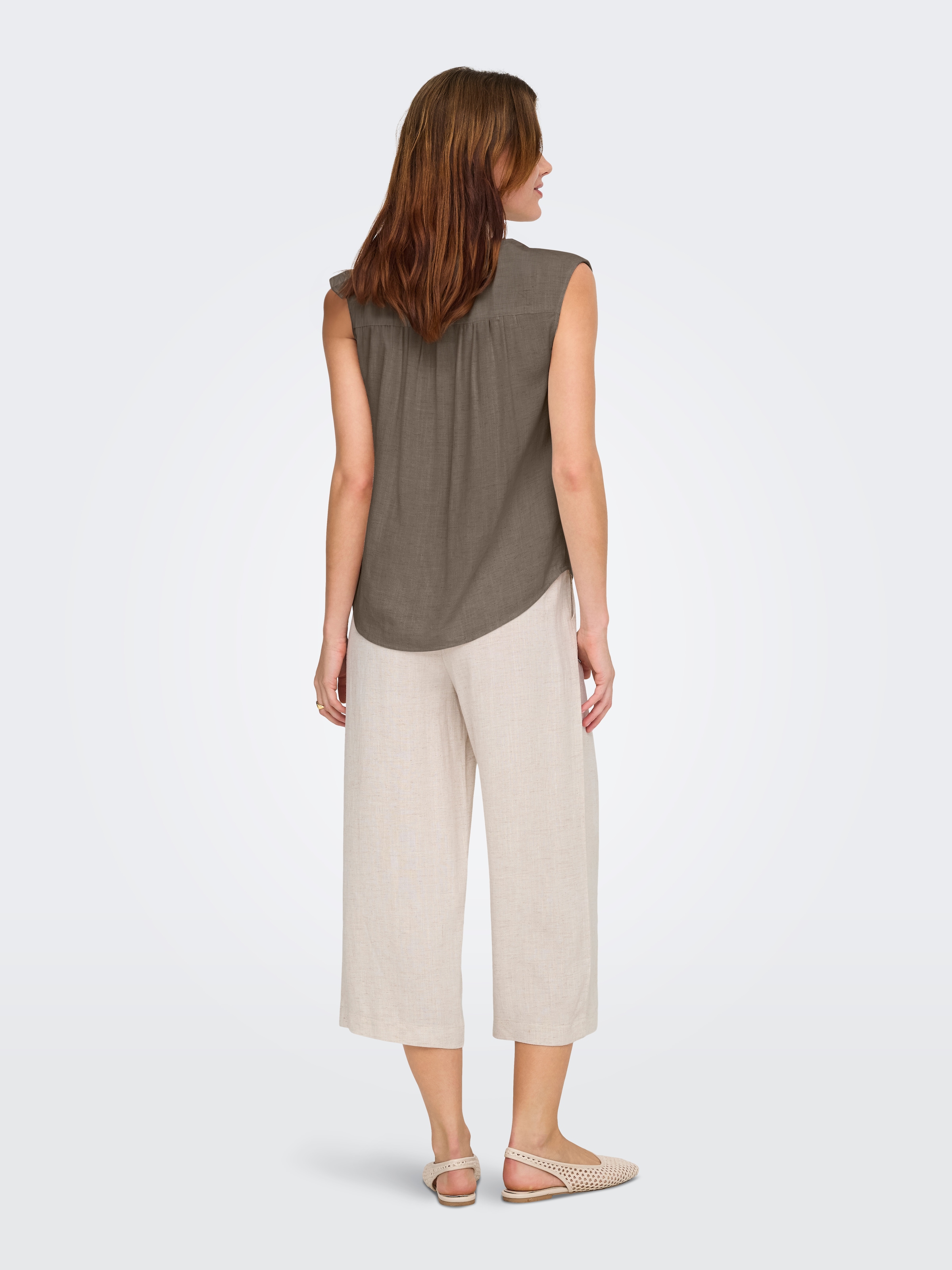 ONLY Blusentop »ONLSIESTA S/L LINEN BL SHIRT PNT NOOS« mit Leinen