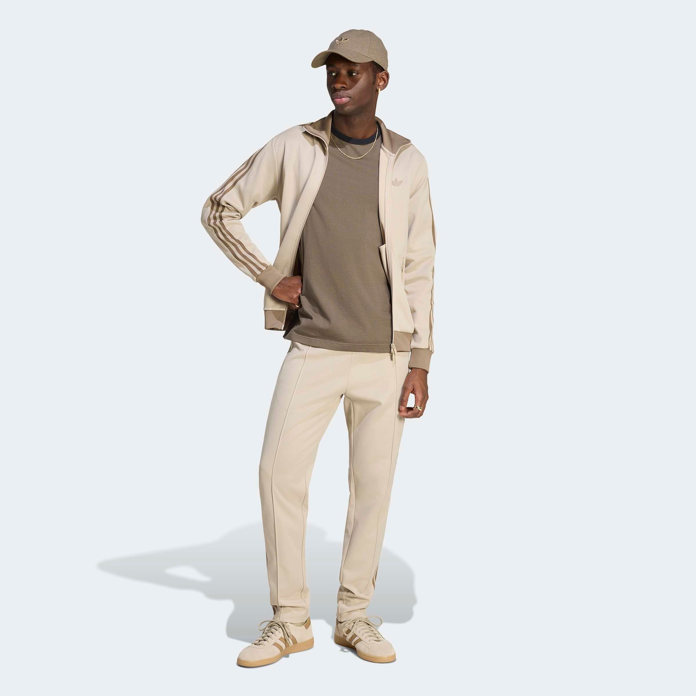 adidas Originals Trainingsjacke »BECKENBAUER TT« mit Rundhalsausschnitt, aus Baumwolle und Polyester, in normaler Länge