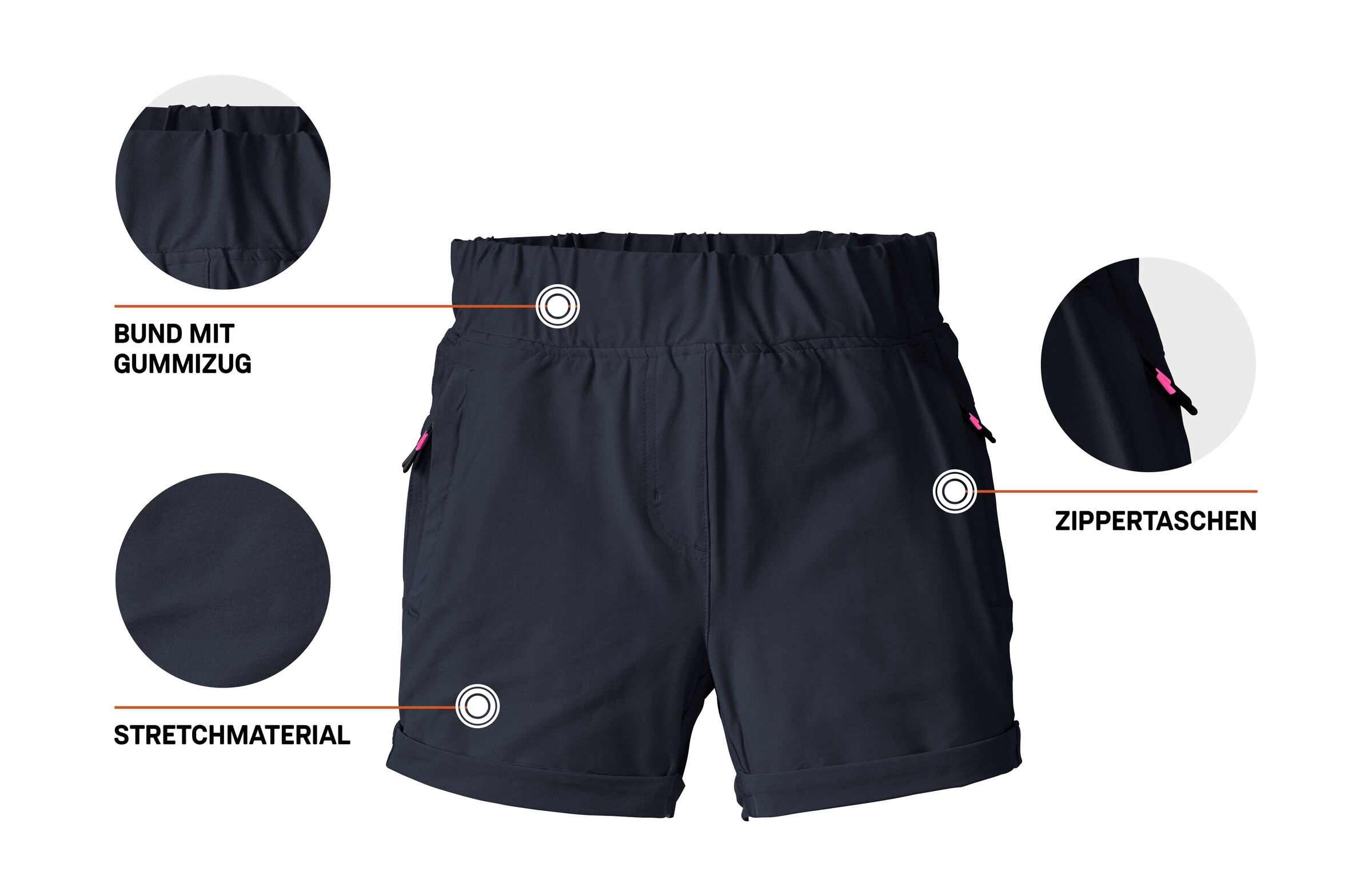Killtec Shorts »KOS 131 GRLS SHRTS«, Elastische Mädchen-Shorts mit Taschen und reflektierenden Details