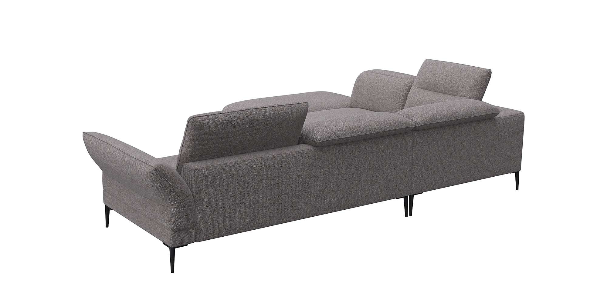 FLEXLUX Ecksofa »Salino, Funktionssofa mit Ottomane, Relaxsofa, Ecksofa« Sofa mit Arm- und Kopfteil-Verstellungen, Kaltschaum & Stahl-Wellen
