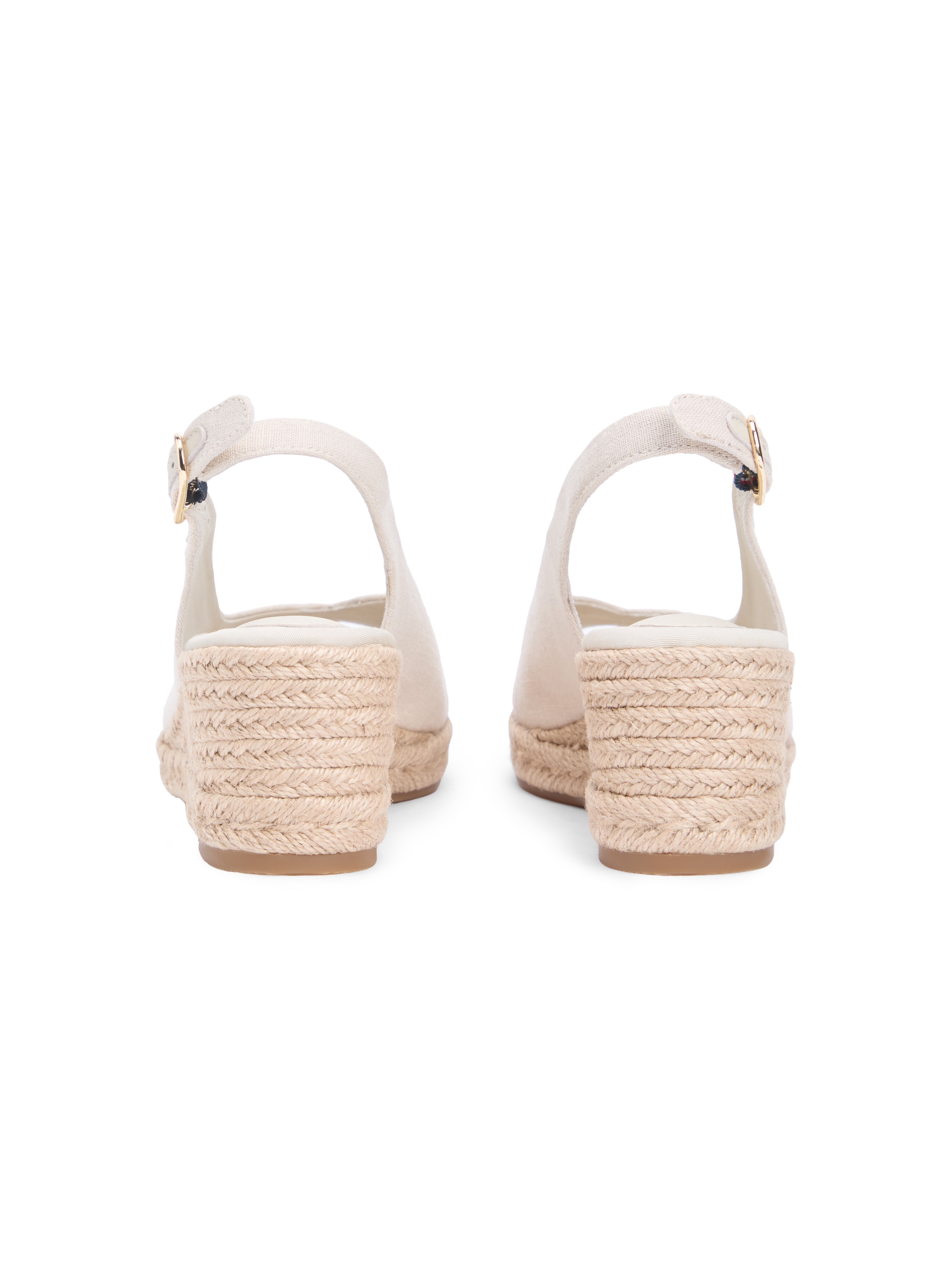 Tommy Hilfiger Keilsandalette »MID WEDGE ESPAD SLINGBACK«  Sommerschuh, Riemchensandale mit Flaggen-Stickerei
