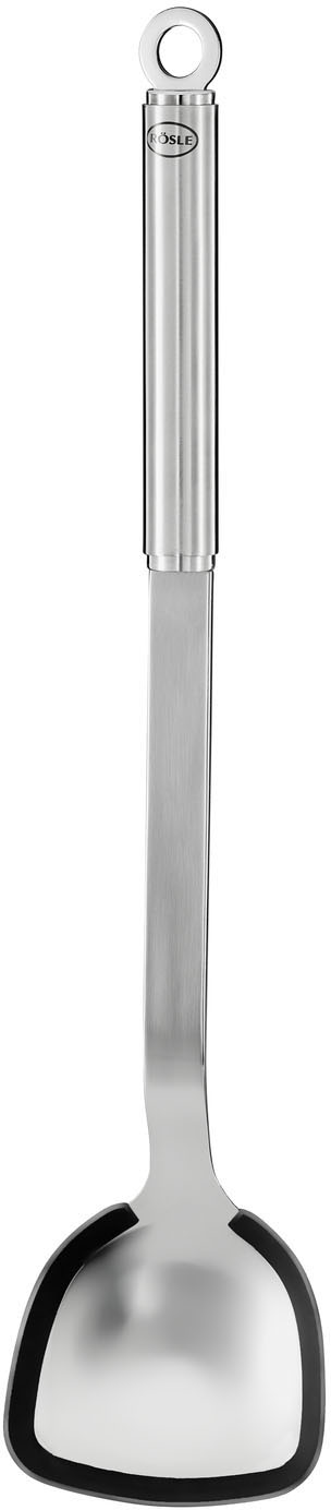 Rösle Woklöffel Pfannen-/Woklöffel mit Aufhängeöse in schwarz, Größe Länge: 34,5 cm
