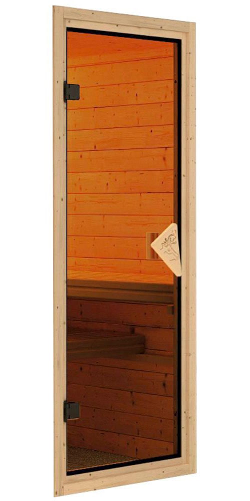 Karibu Sauna »Clara« Set,  Ofen 9 KW externe Strg easy