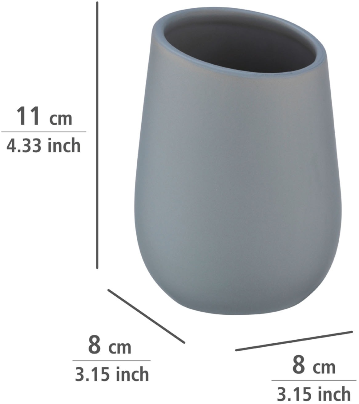 WENKO Badaccessoire-Set »Badi« Seifenspender und Zahnputzbecher aus hochwertiger Keramik