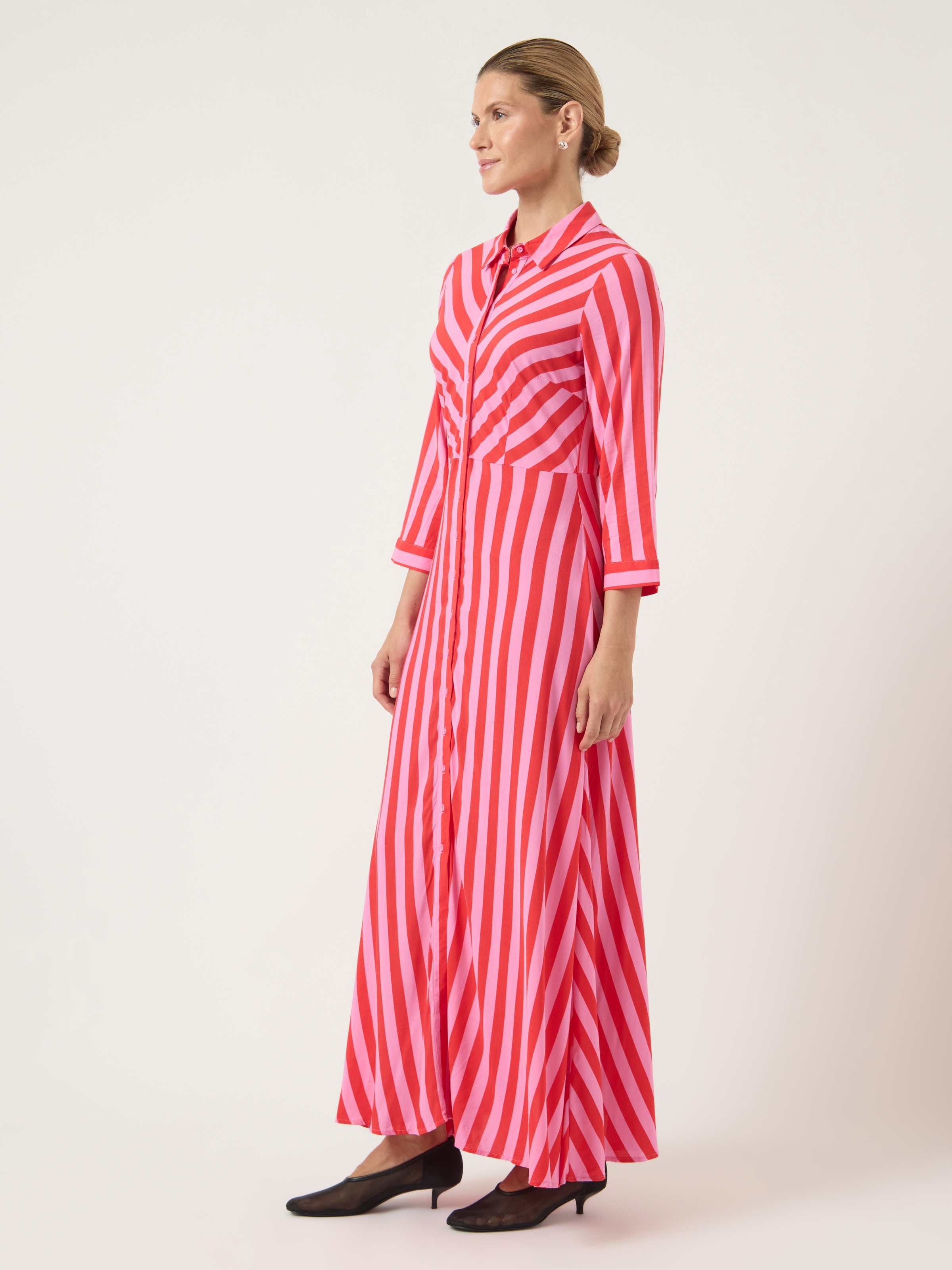 Y.A.S Hemdblusenkleid »YASSAVANNA LONG SHIRT DRESS« Sommerkleid, mit 3/4 Ärmel