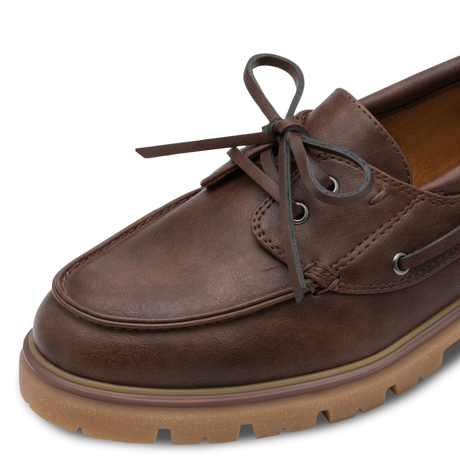 MARCO TOZZI Schnürschuh  , Blockabsatz, Bootsschuh, Halbschuh in veganer Verarbeitung