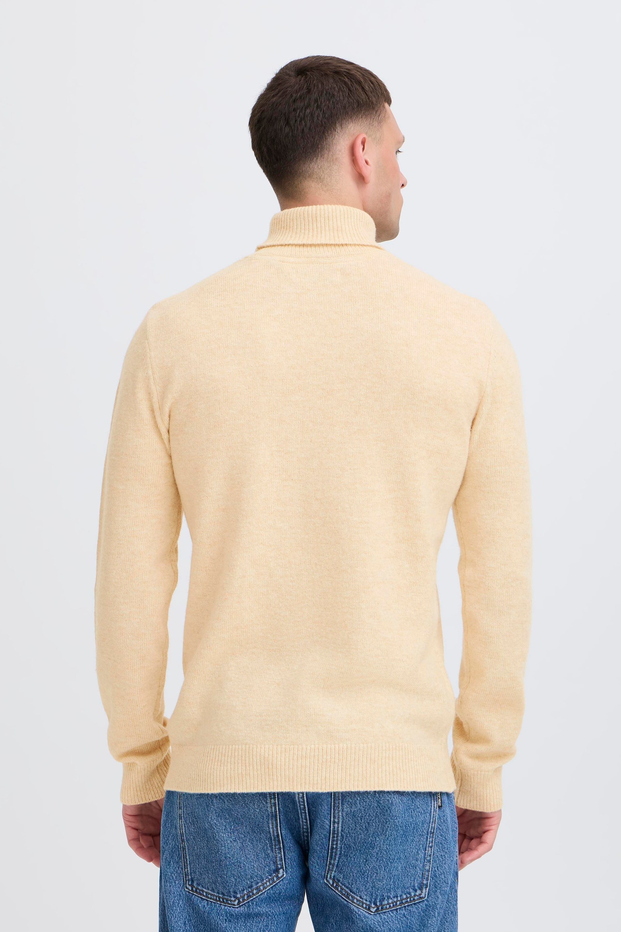 Blend Rollkragenpullover »BHBRANKO ROLL KNIT« mit Markenlabel, aus Wollmischung, Regular Fit, hüftlang