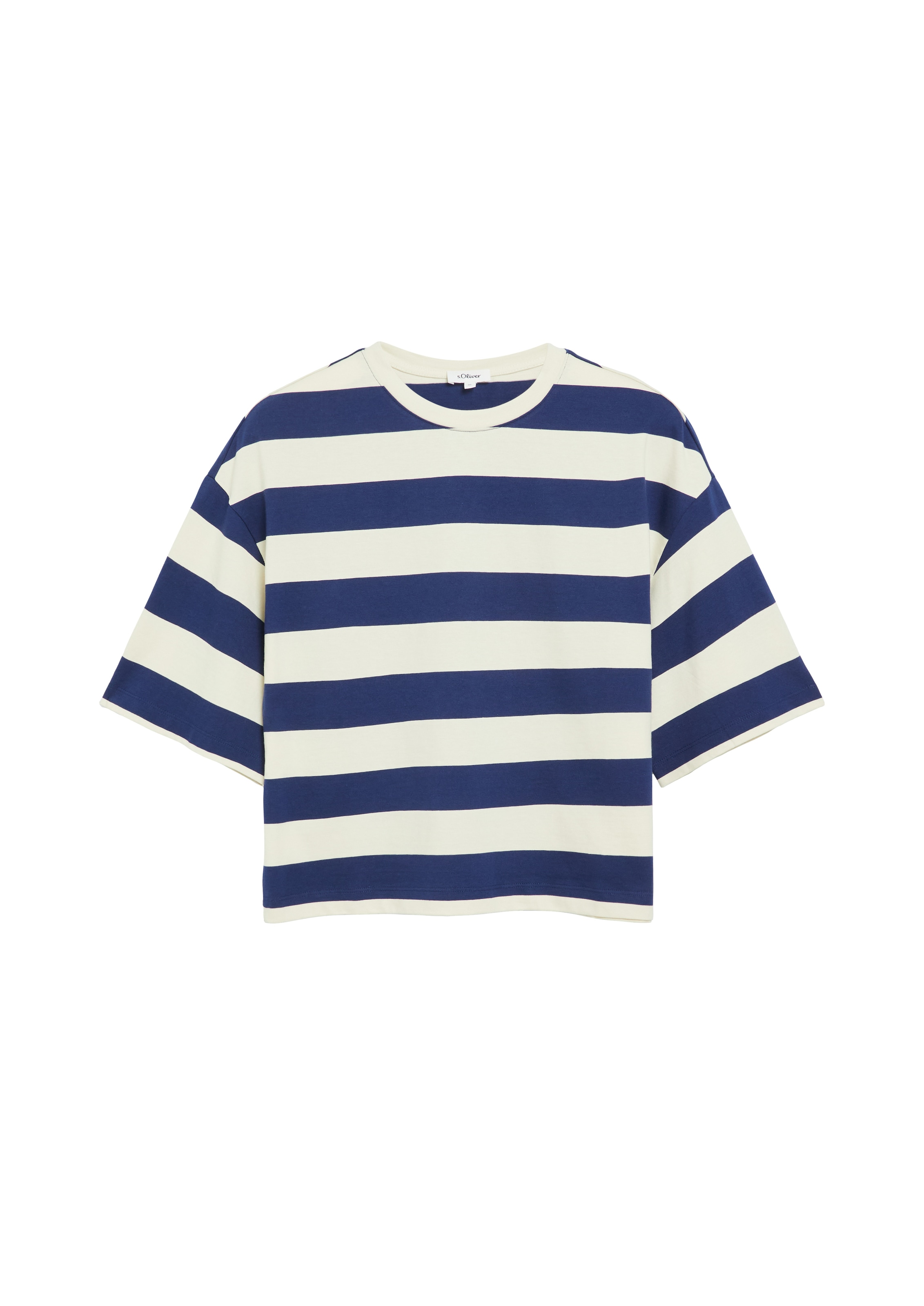 s.Oliver Kurzarmshirt Gestreiftes Sommershirt / Oversize und kurz