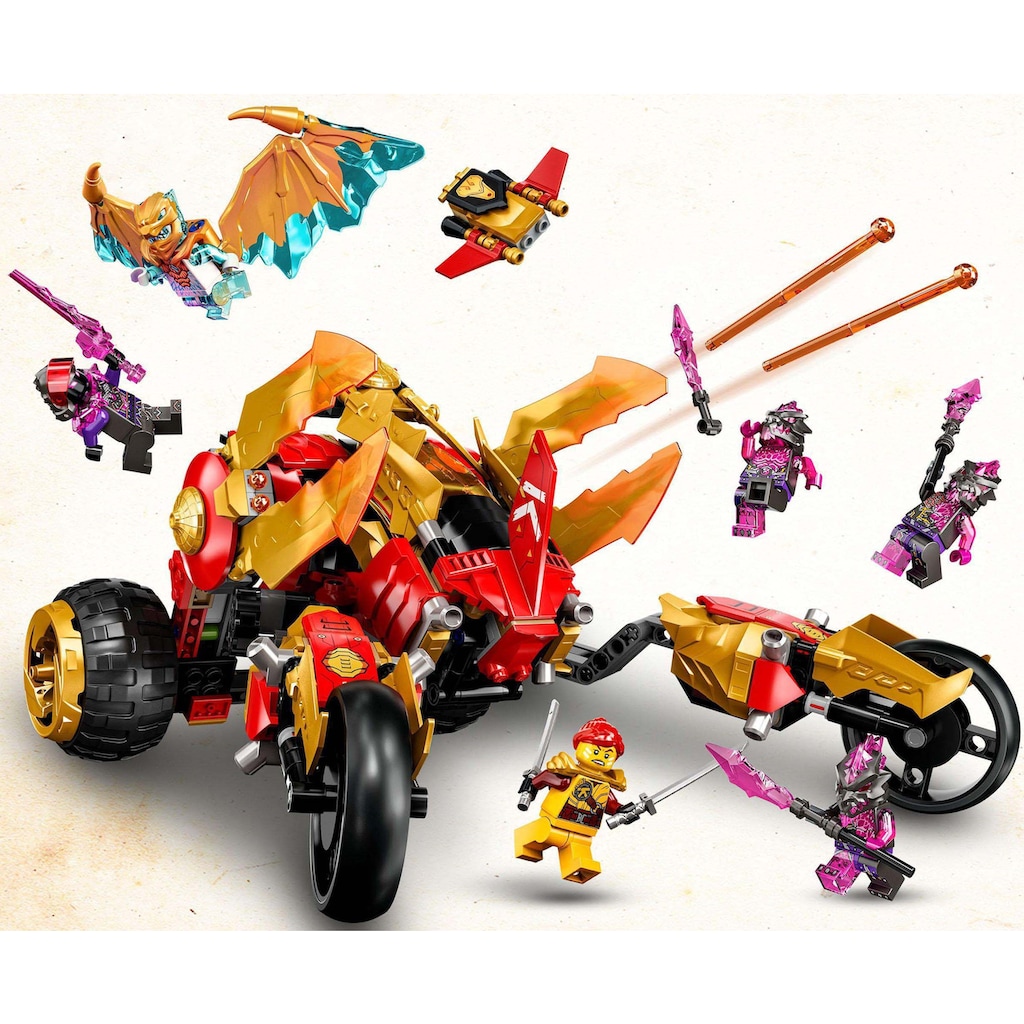 LEGO® Konstruktionsspielsteine »Kais Golddrachen-Raider (71773), LEGO® NINJAGO«, (624 St.)