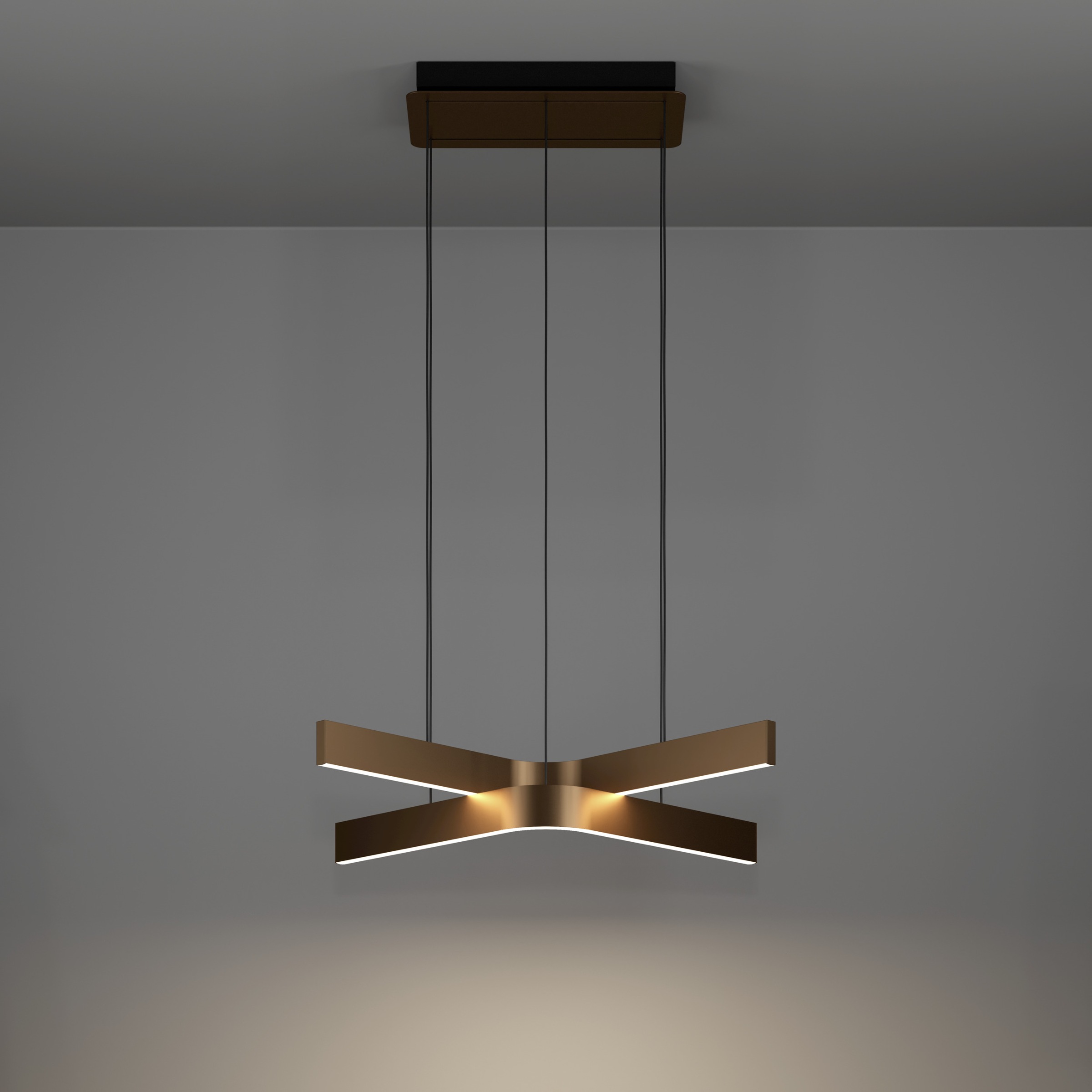 EGLO Hängeleuchte »FOLCINO-Z Pendellampe - Alu, Stahl - LED - 2X18W - IP20« LED-Modul 1 Stk. Kaltweiß | Neutralweiß | RGB | Warmweiß Hängelampe, Deckenlampe, Wohnzimmer, Esszimmer, L64 x B43,5 x H110 cm