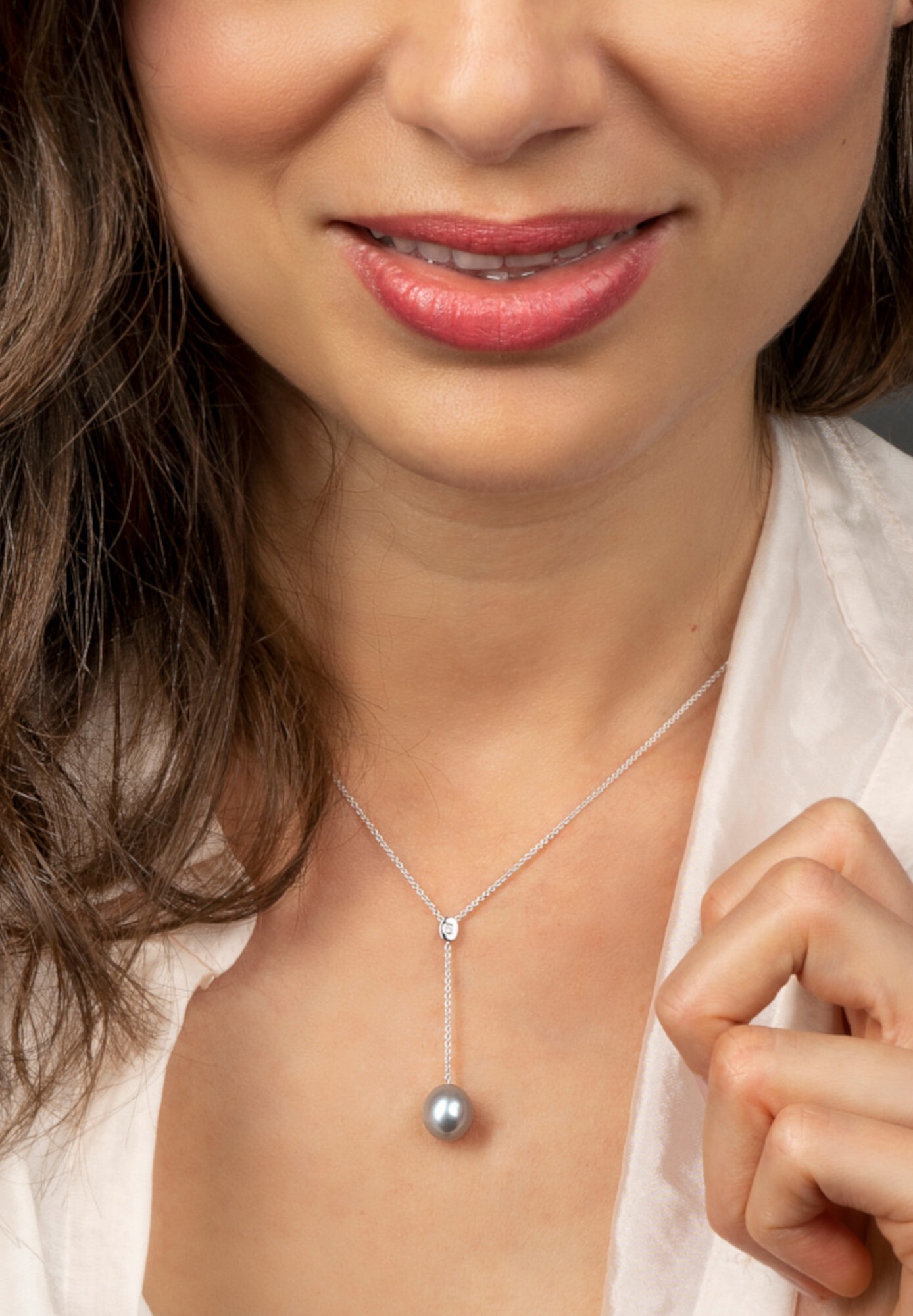 ONE ELEMENT Silberkette »Zirkonia Anker Halskette aus 925 Silber  45 cm«