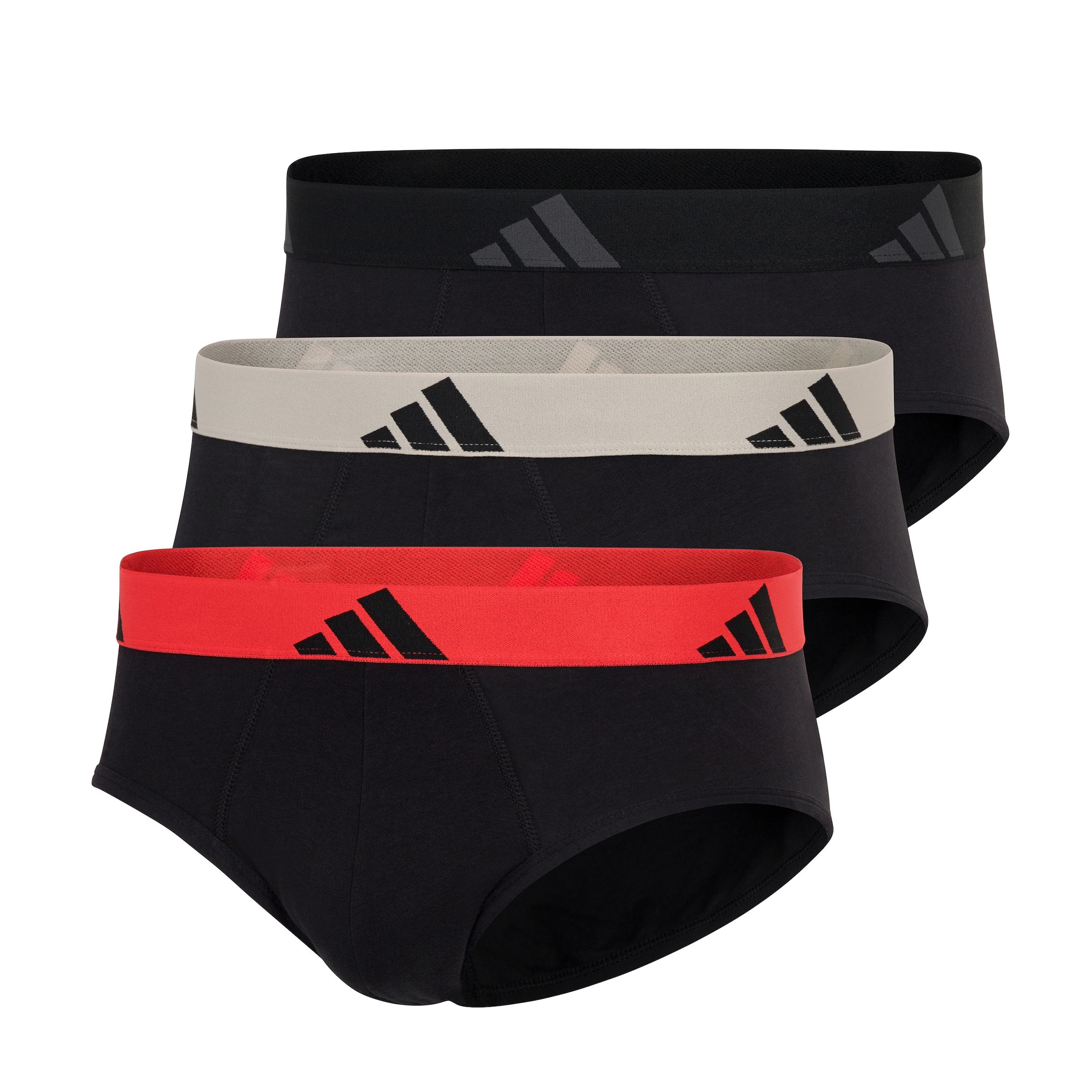 adidas Sportswear Slip »Active Flex Cotton« 3er Pack,  elastisch, Logo-Bund, scheuerfreies Tragegefühl, ohne Eingriff