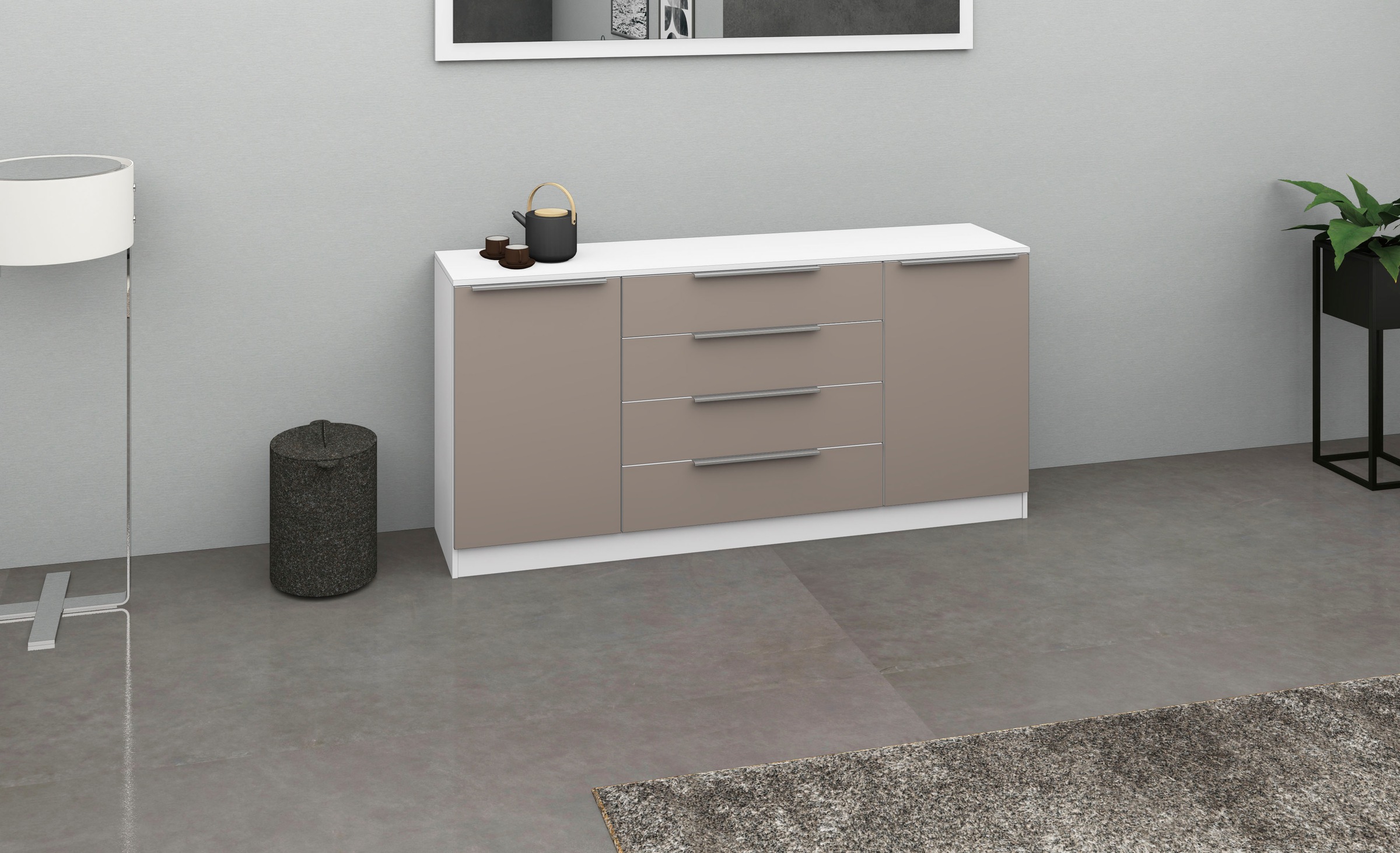 borchardt Möbel Kommode »Oliva«, Breite 166 cm, mit 4 Schubkästen