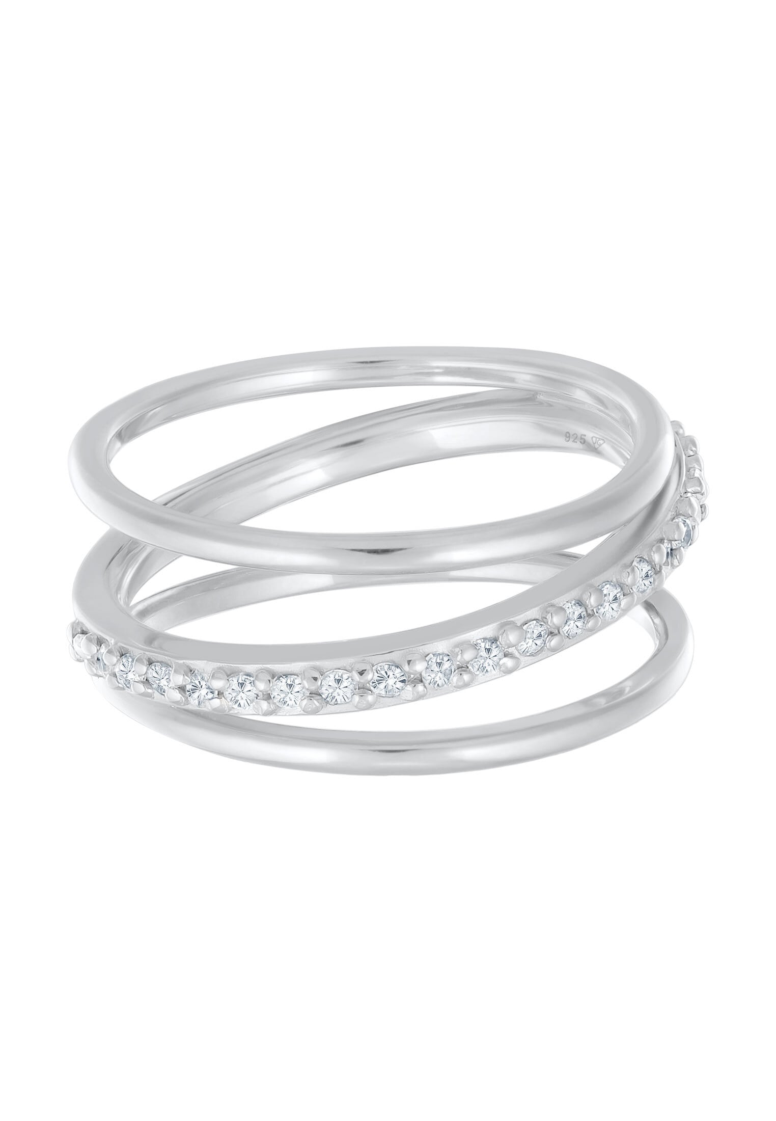 Elli Silberring »Ring Wickelring Zirkonia 925 Silber«