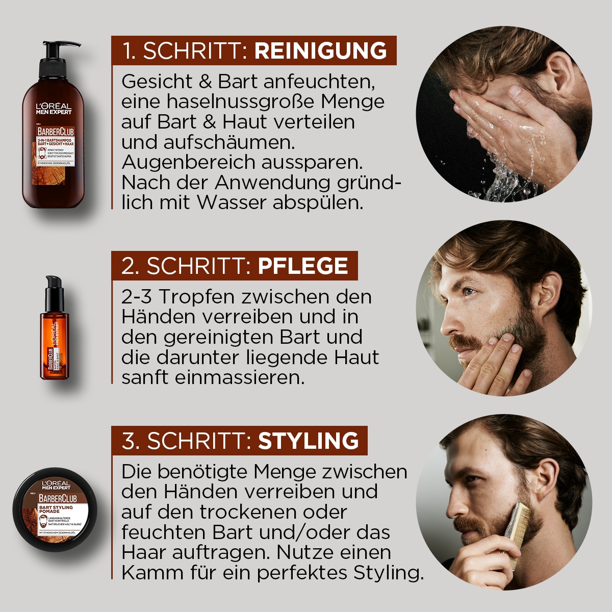 L'ORÉAL PARIS MEN EXPERT Bartpflege-Set »Barber Club Premium«, (5 tlg.), mit Jutebeutel