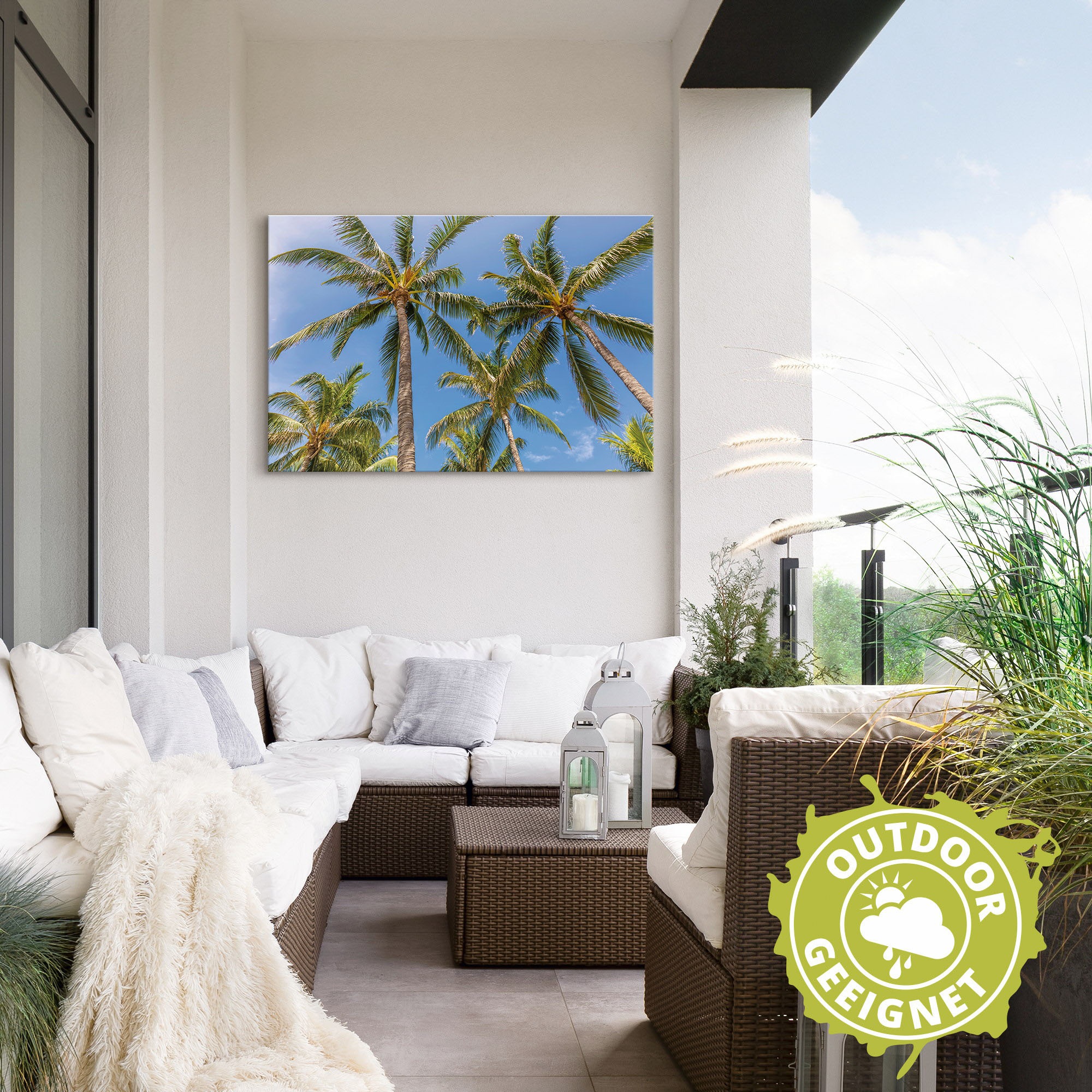 Artland Wandbild »Palmen am Strand«, Strandbilder, (1 St.), als Alubild, Outdoorbild in verschied. Größen