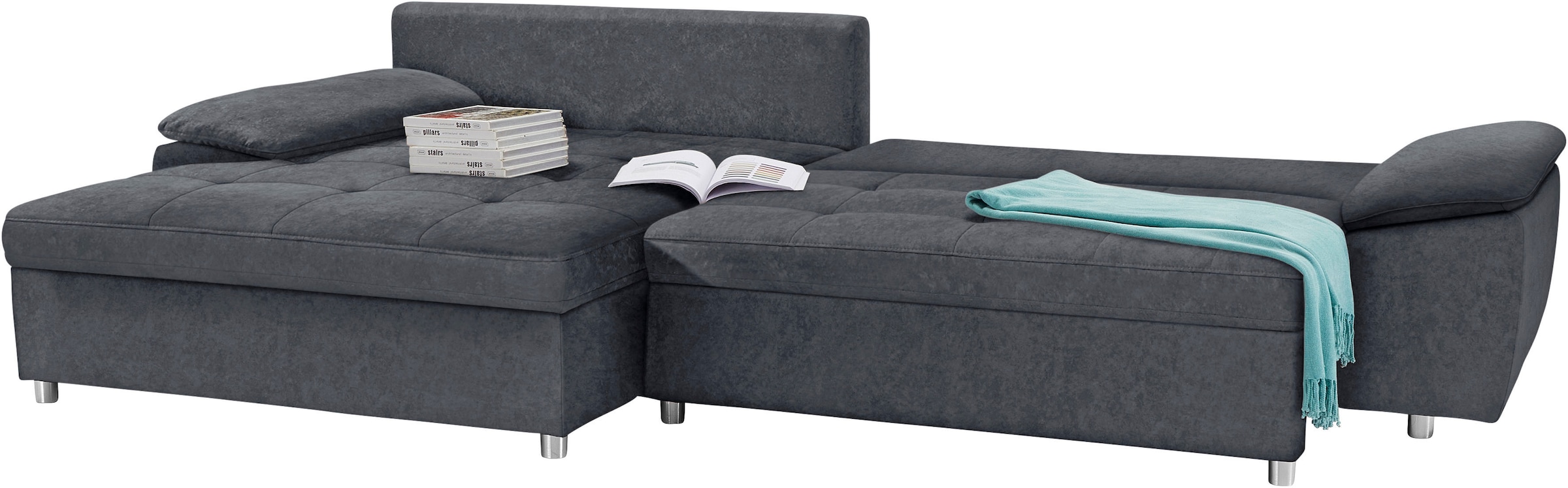 sit&more Ecksofa »Labene L-Form«, wahlweise mit Bettfunktion und Bettkasten, auch als XXL-Variante