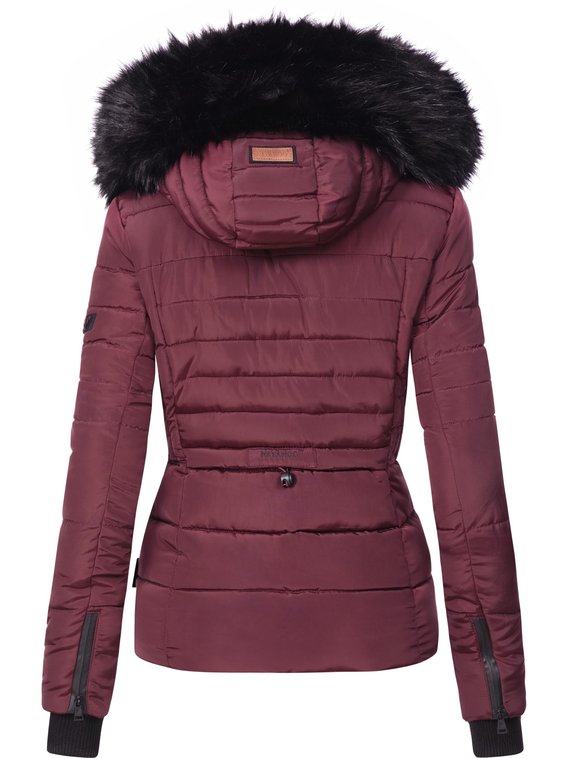 Navahoo Steppjacke »Winterjacke Adele« mit Kapuze hochwertige Winterjacke mit edler Kunstfell- Kapuze