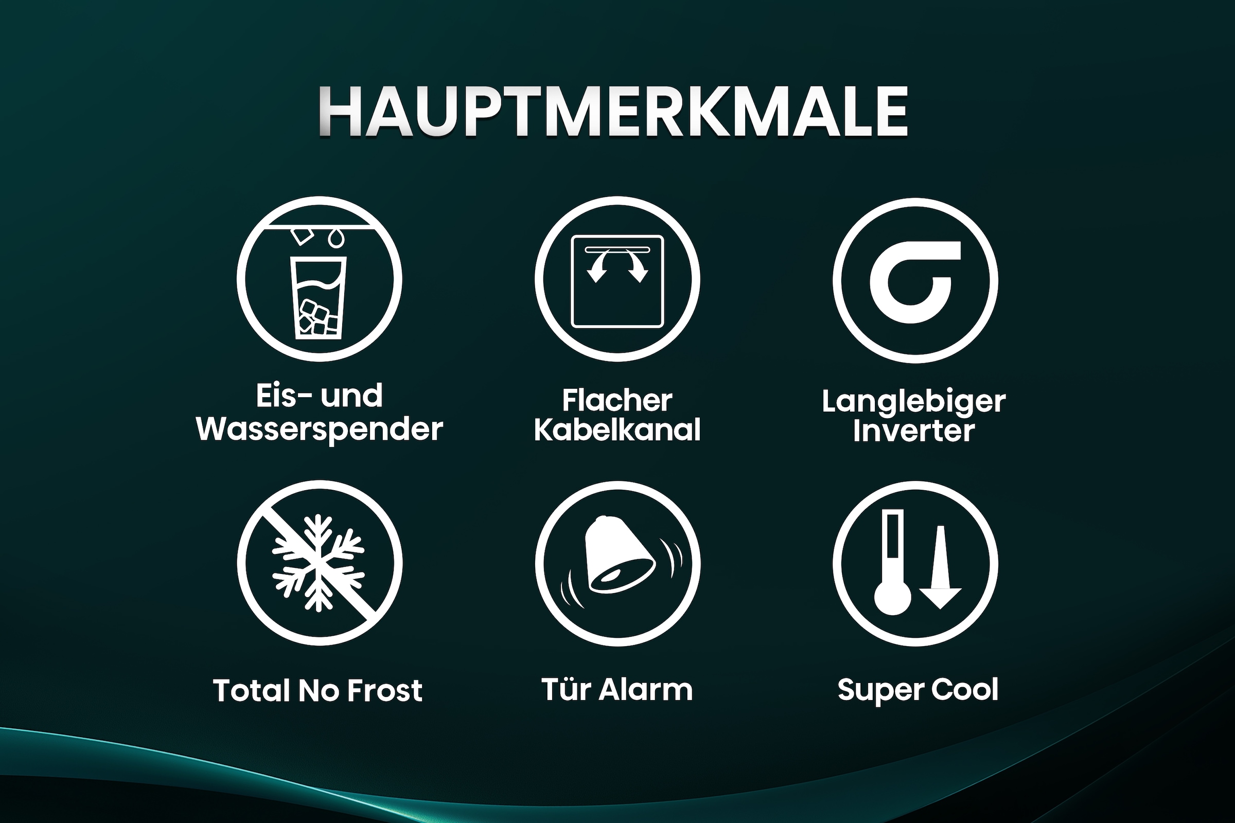 Hisense Side-by-Side »RS5P528STIE« 178,6 cm hoch 91,1 cm breit Wasser-& Eisspender