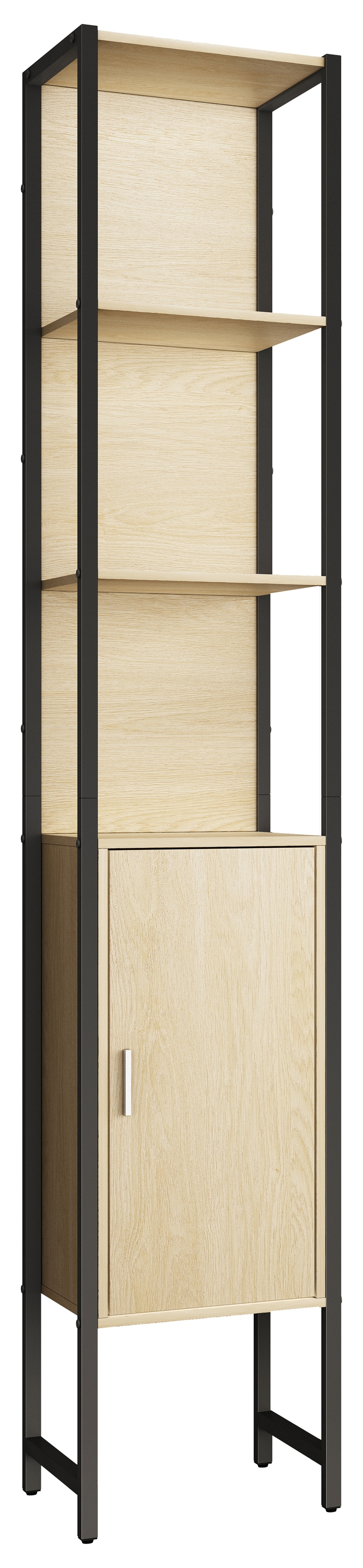 VCM Hochschrank »Holz Metall Badmöbel Badschrank Hochschrank Edino«