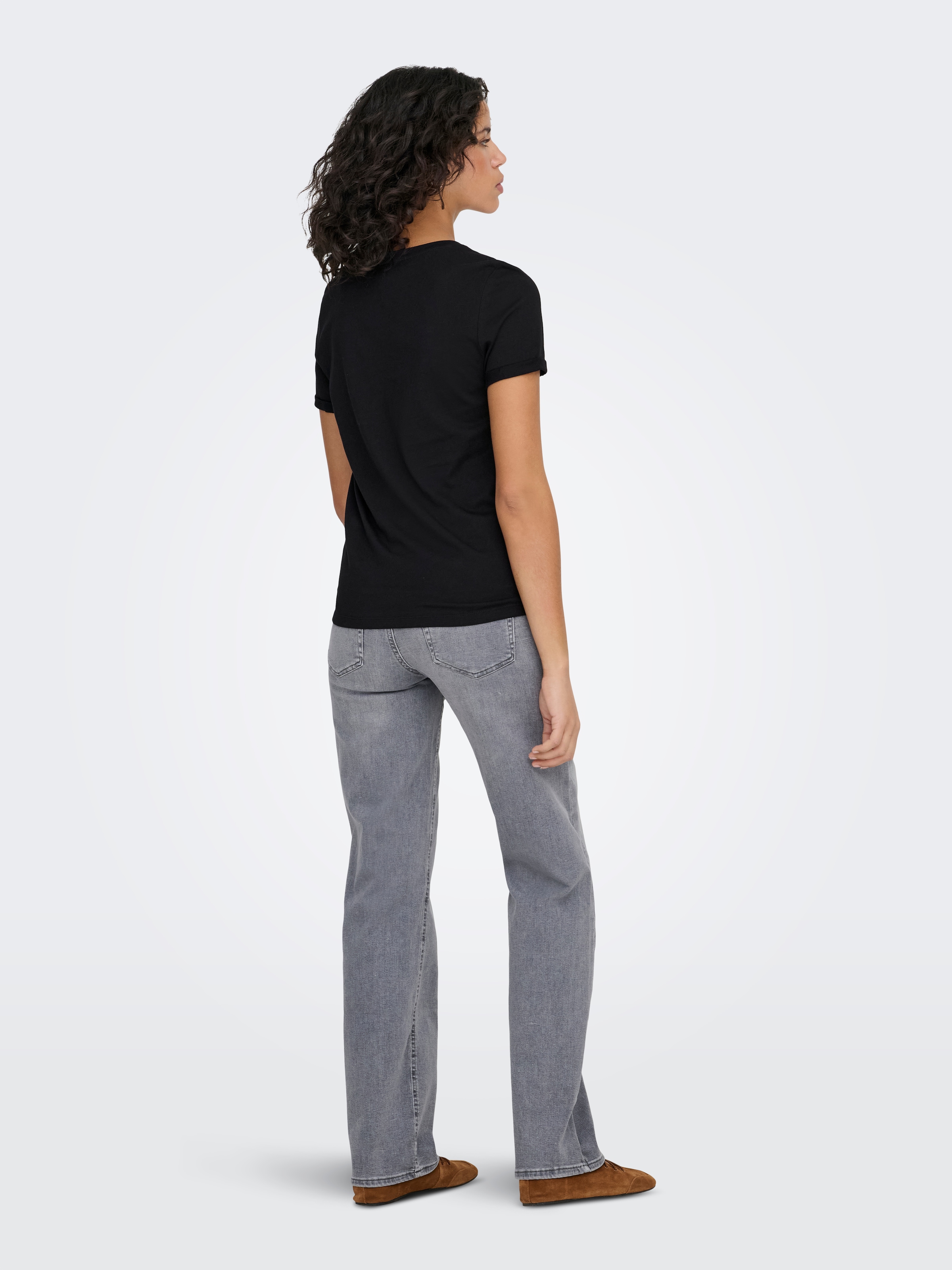 ONLY Kurzarmshirt »ONLKITA LIFE S/S TOP NOOS« regular fit, casual, Single Jersey, Baumwolle, Rundhals