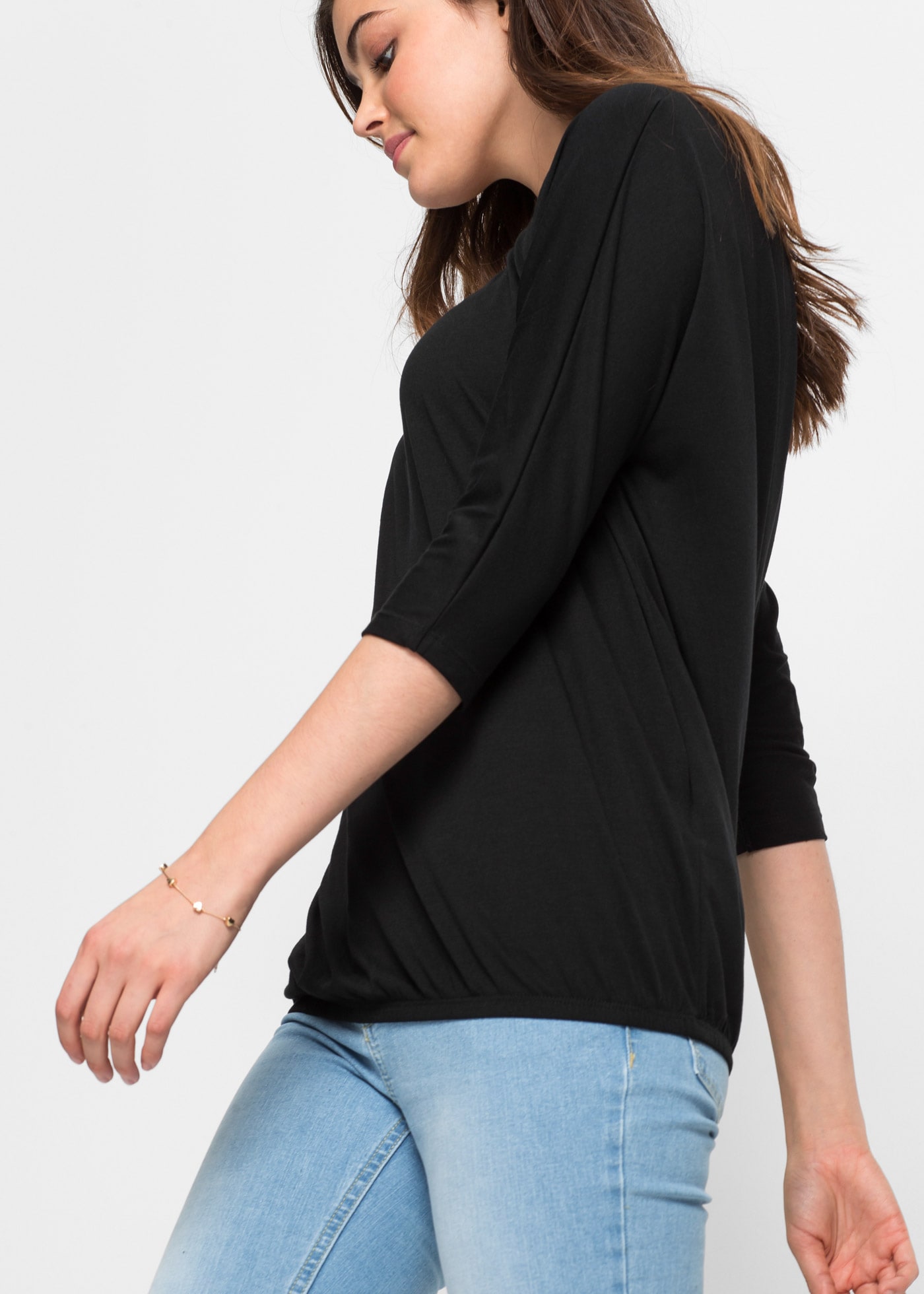 bonprix Oversize-Shirt »Oversize-Shirt aus Viskose-Mix« Oversize-Shirt aus Viskose-Mix