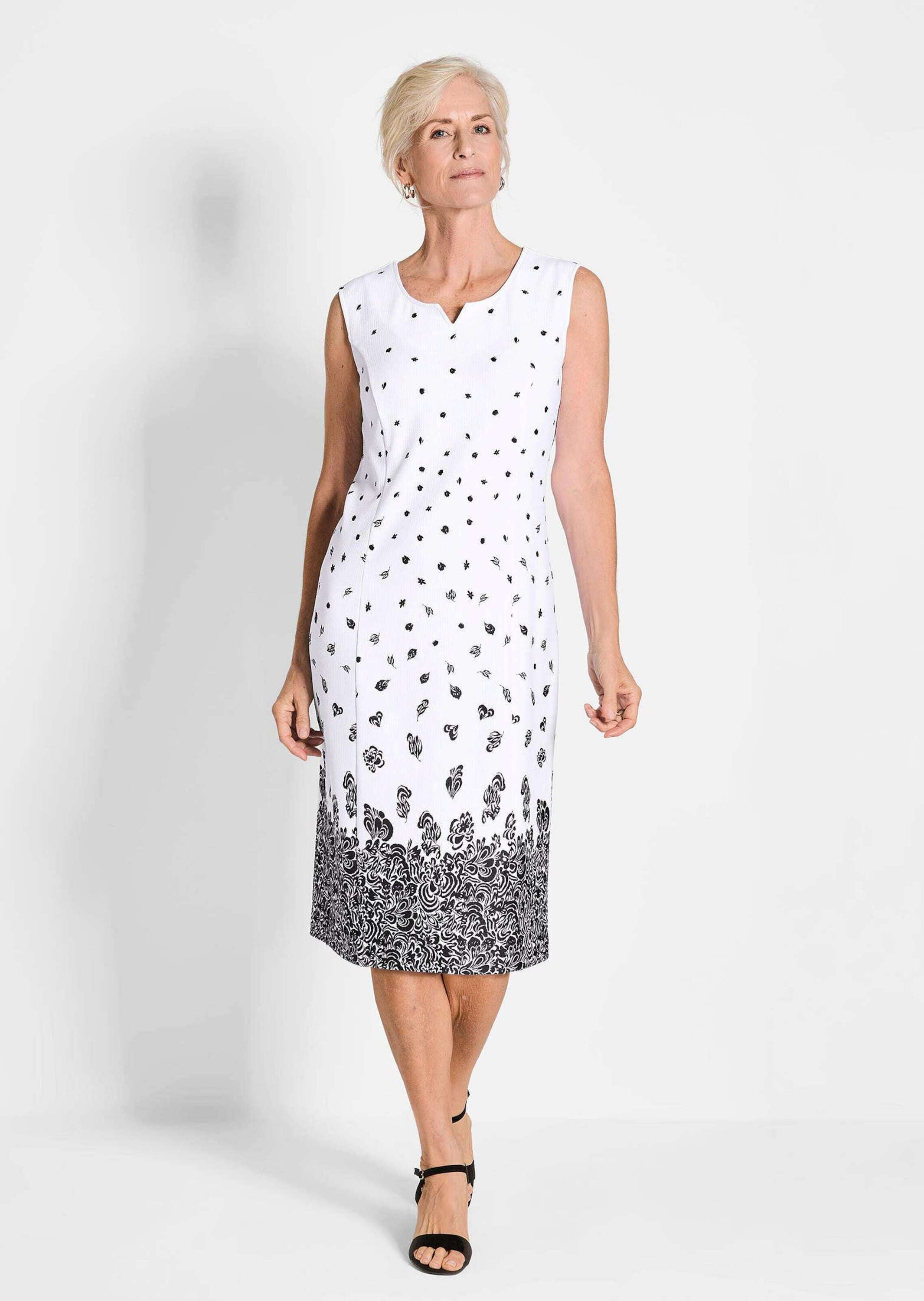 GOLDNER Abendkleid »Etuikleid mit Blumenprint, Jerseyqualität«