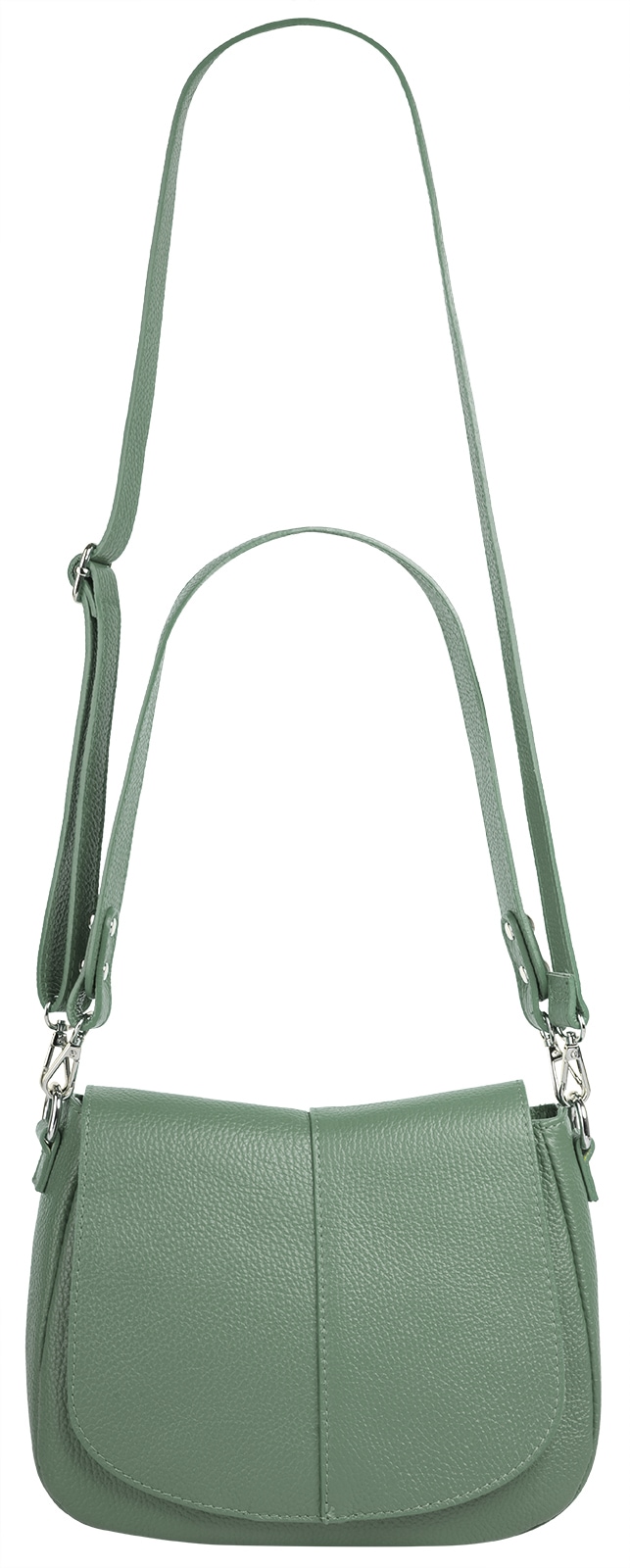 Cluty Umhängetasche, echt Leder, Made in Italy