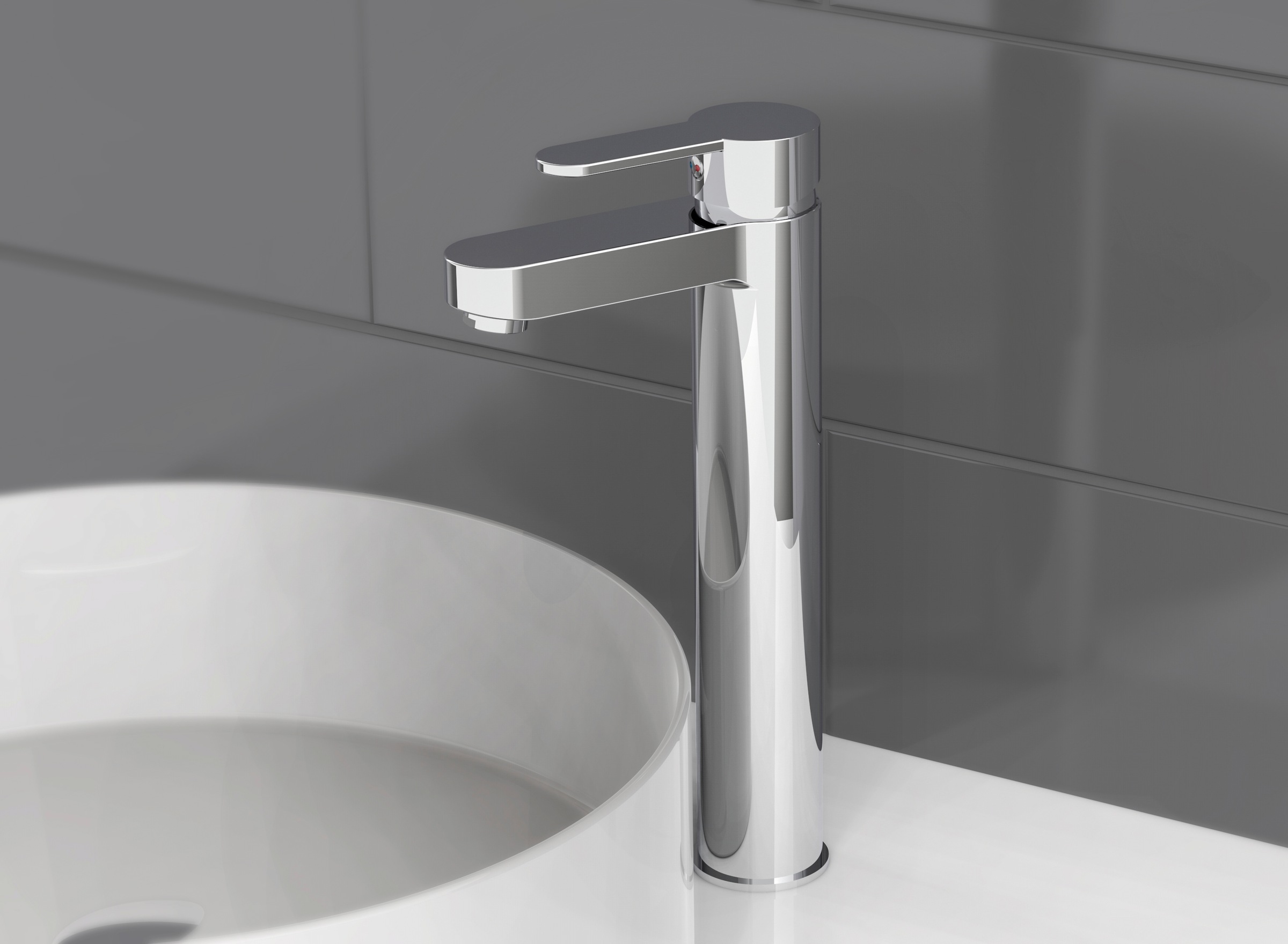 Schütte Waschtischarmatur »ELEPHANT«, Design Wasserhahn Bad für Aufsatz-Waschbecken, Mischbatterie, Chrom