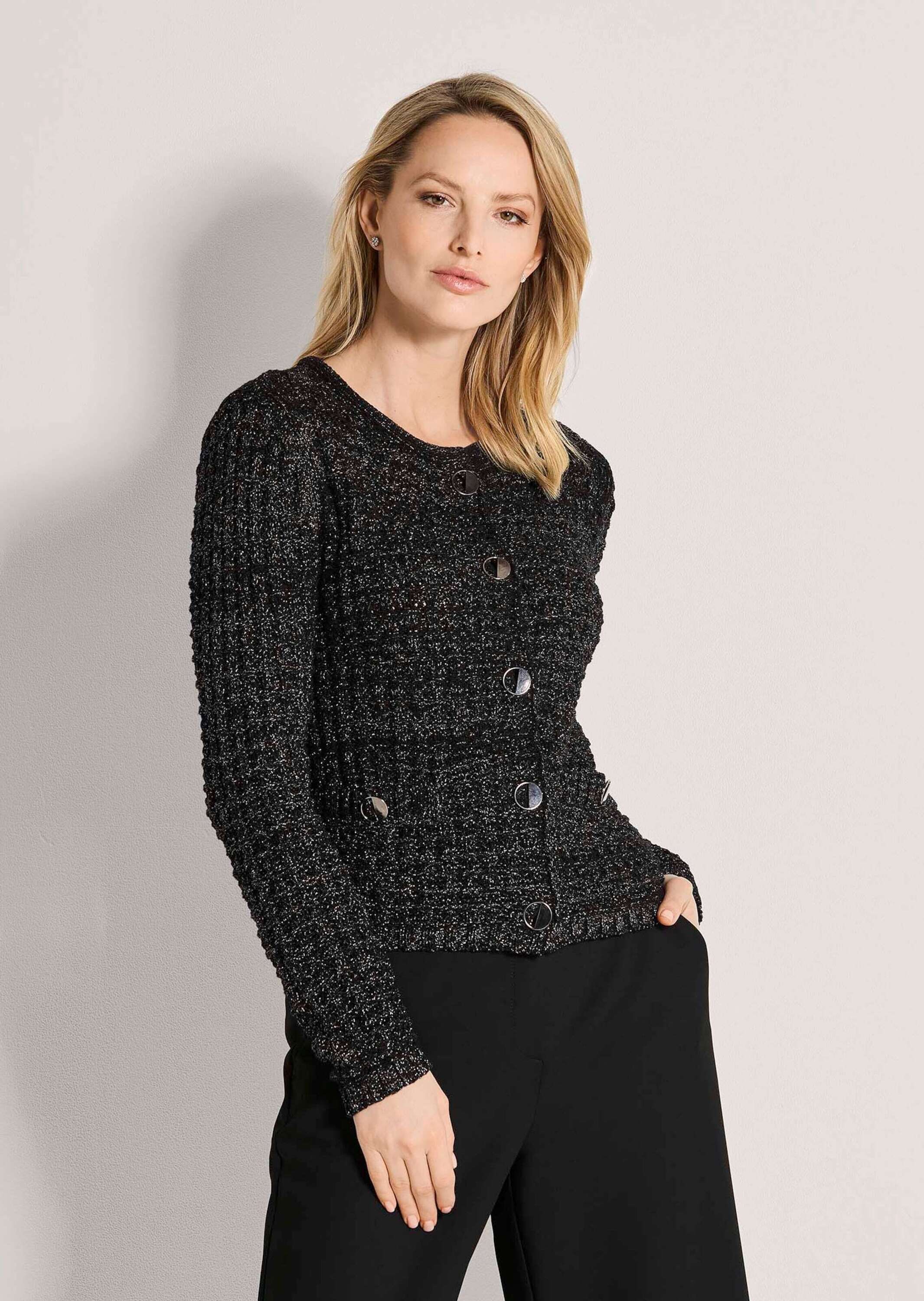 MADELEINE Strickjacke »Strickjacke Grobstrick-Cardigan mit Glanzgarn«