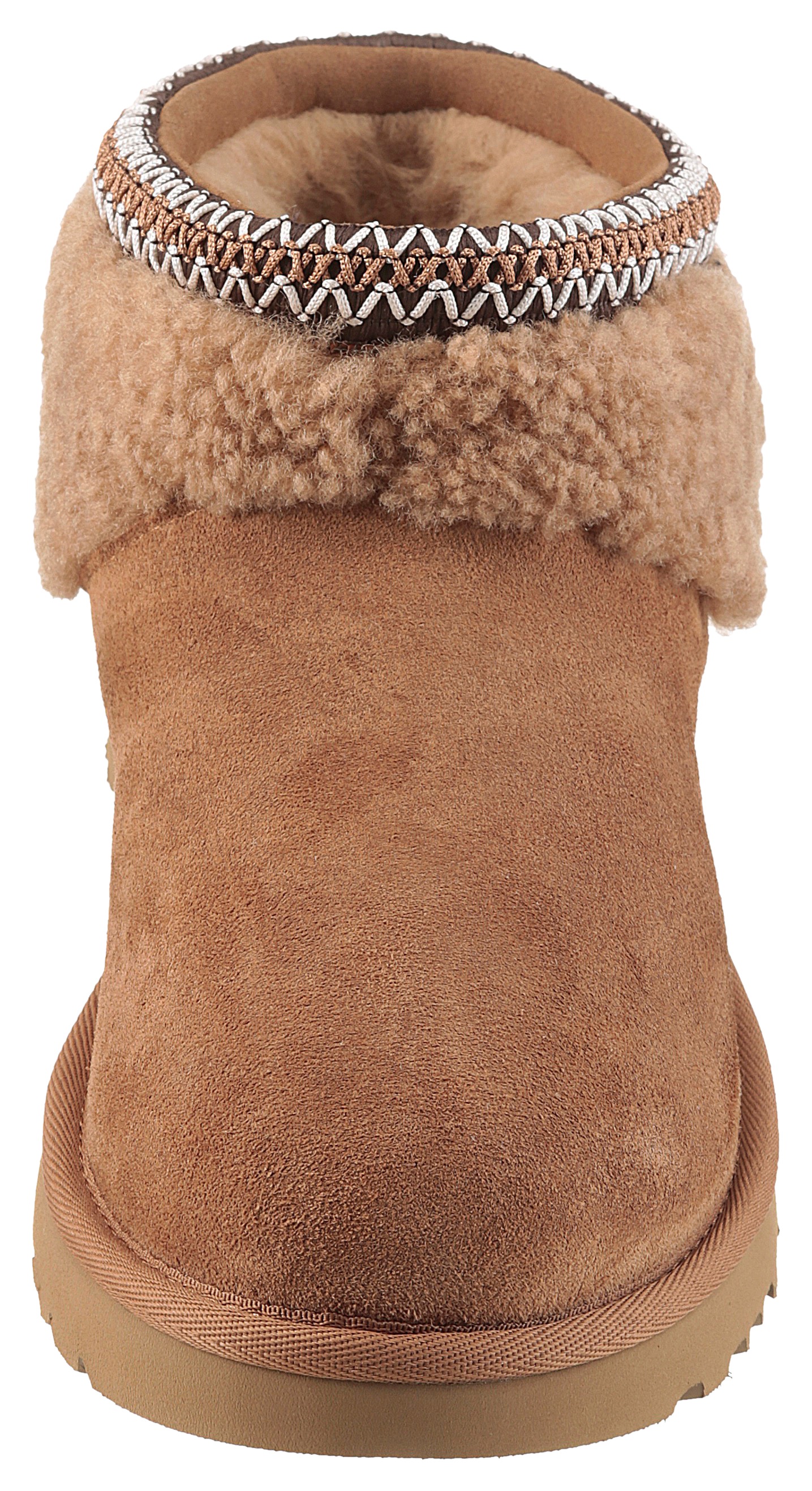 UGG Schlupfboots »CLASSIC ULTRA MINI MAXI CURLY«, Winterstiefel, Snowboots mit Textilband am Schaftrand