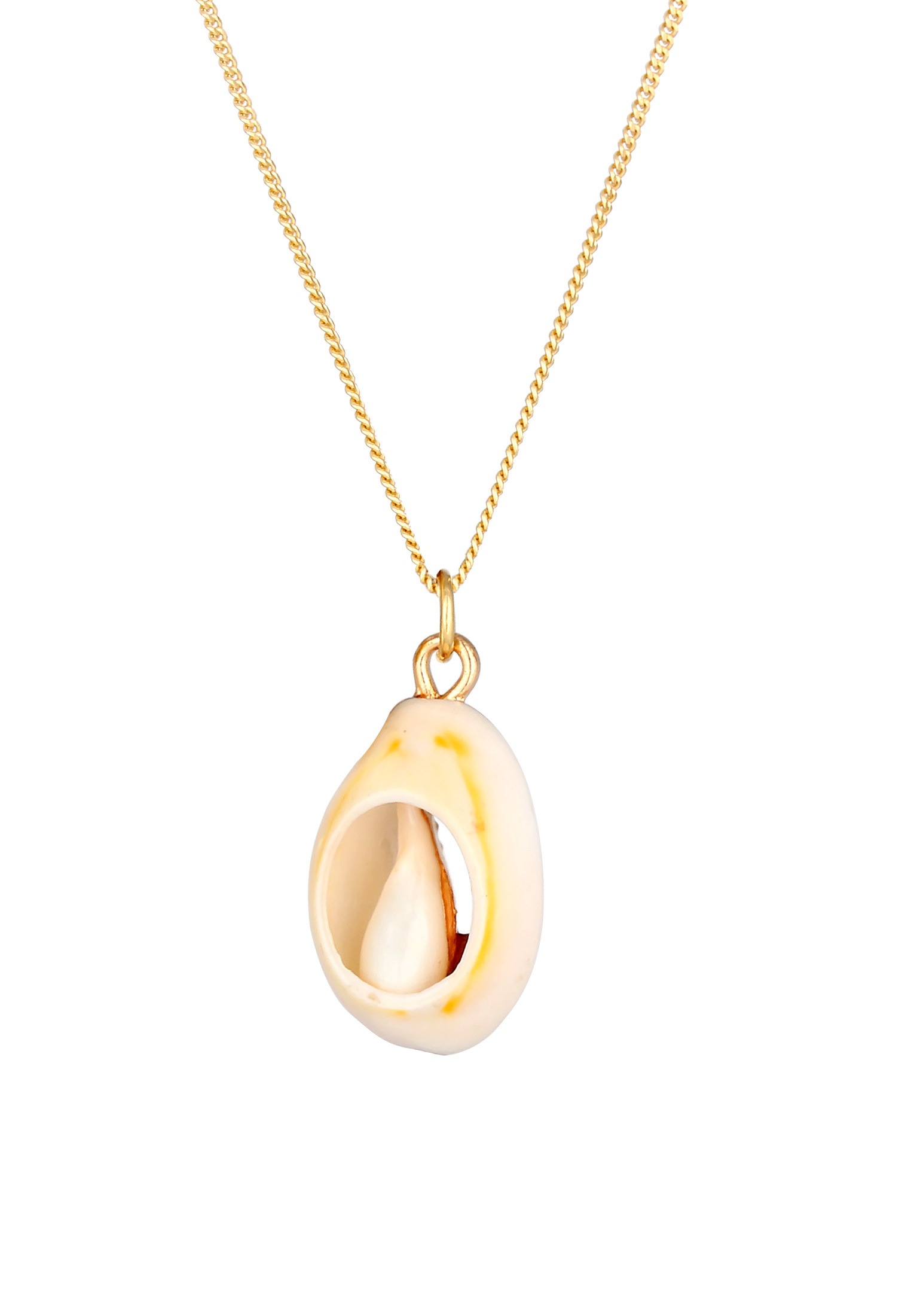 Elli Kette mit Anhänger »Halskette Kauri Muschel Anhänger Maritim 925 Silber«