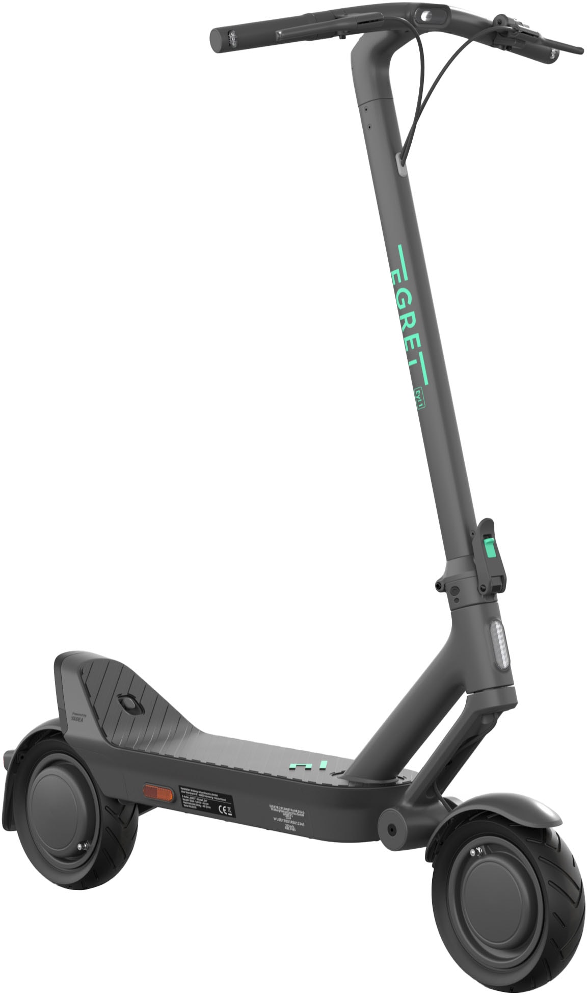 Egret E-Scooter »Ey! 1« Electric Scooter, mit Straßenzulassung, bis zu 65 km Reichweite in grau
