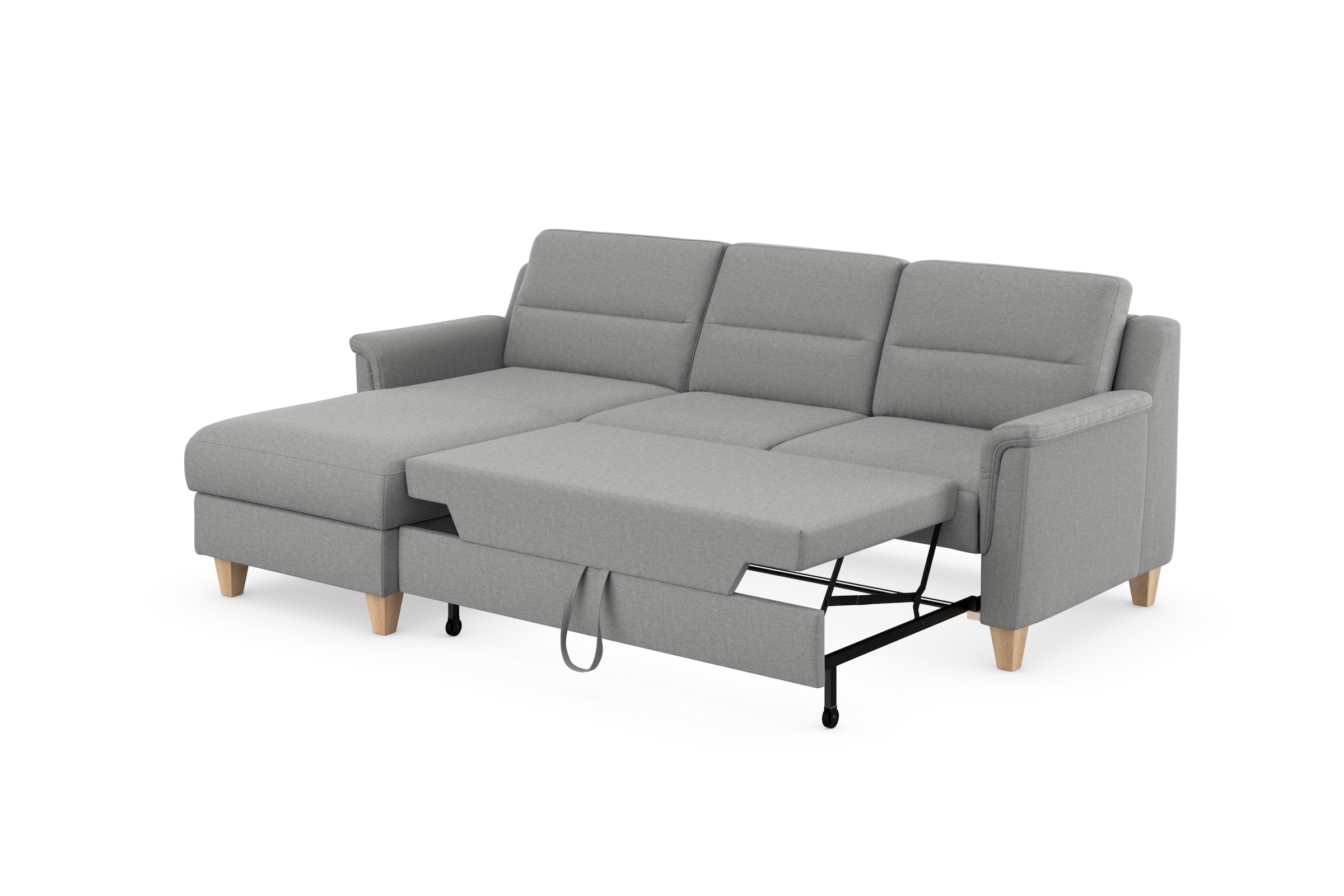 sit&more Ecksofa »Farö L-Form«, inklusive Federkern, wahlweise mit Bettfunktion und Bettkasten