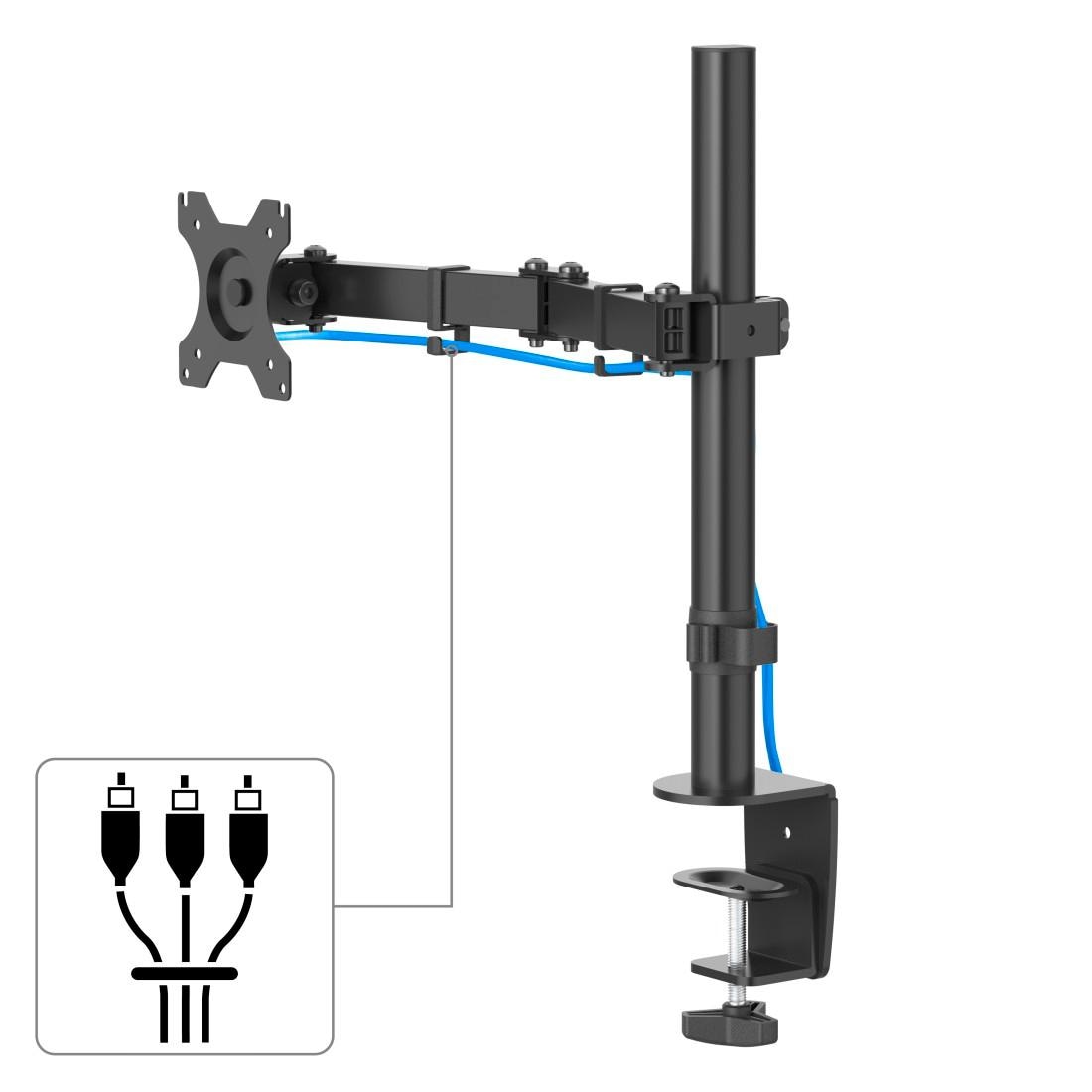 Hama Monitor-Halterung »Bildschirm Halterung, ausziehbar, 13"-32" Monitorarm schwenk-/neigbar« bis 81 cm Zoll