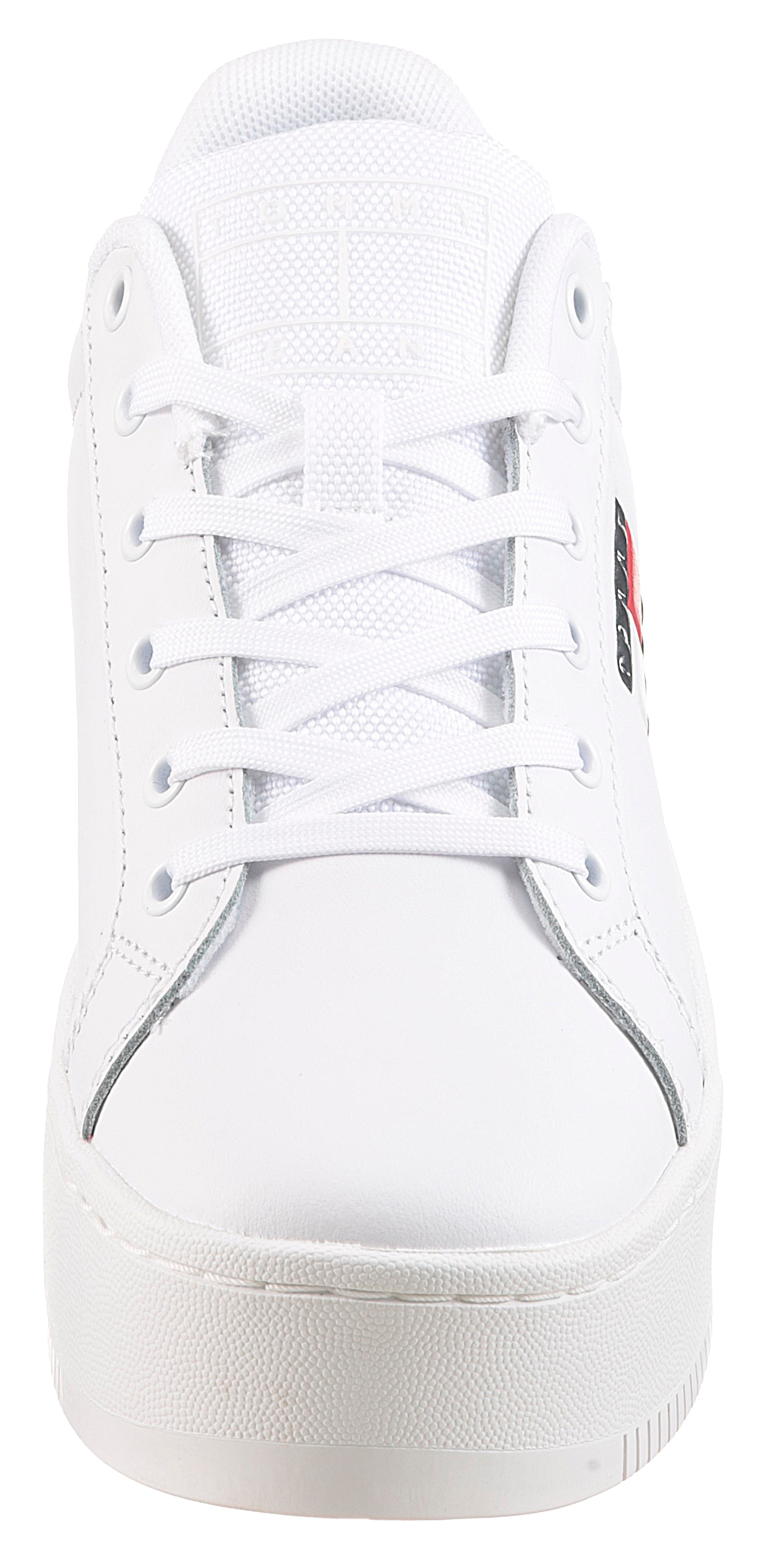 Tommy Jeans Plateausneaker »TJW FLATFORM SNEAKER«, Freiezeitschuh, Halbschuh, Schnürschuh mit Schaftrandpolsterung