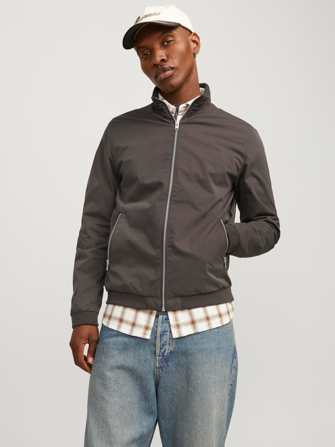 Blouson »JJERUSH HARRINGTON BOMBER NOOS«, ohne Kapuze, mit Stehkragen