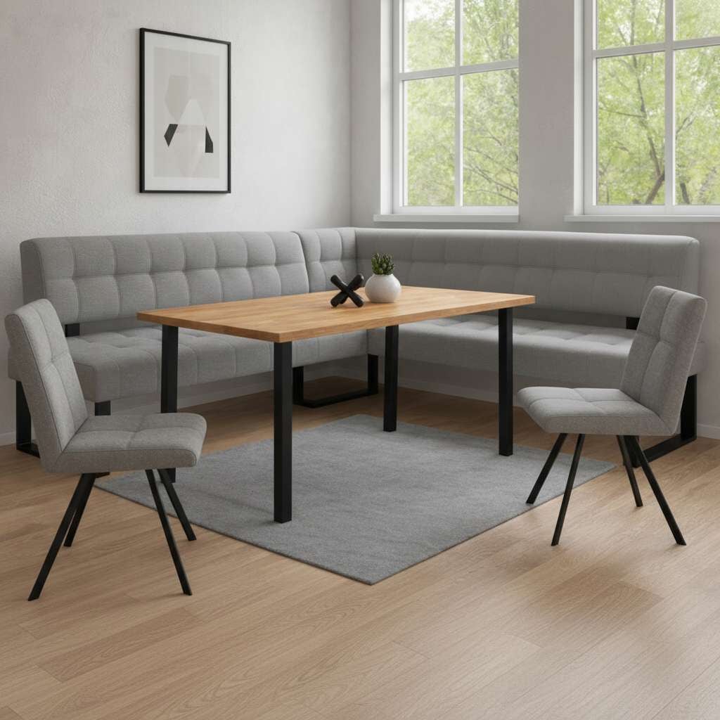 Home affaire Eckbank »Mia Küchenbank, Polsterbank, Esszimmerbank, 207x167 cm« Moderne Bank und  Farben, Sitzplatzanzahl: 5, Frei in Raum stellbar