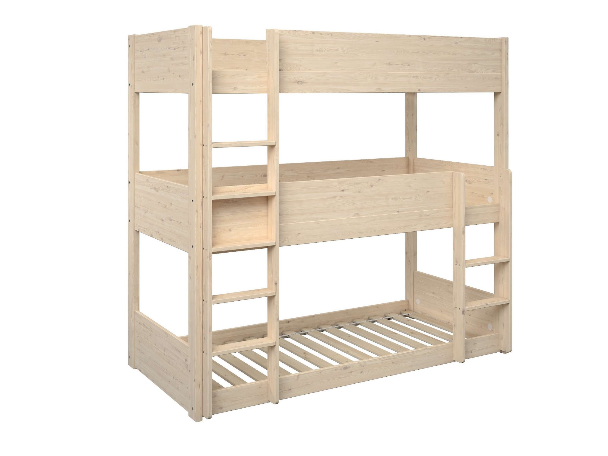 Lüttenhütt Etagenbett »TIPO BESTSELLER! Stockbett, Hochbett, Bodenbett, platzsparend« Leitern beidseitig montierbar,  mit 3 Schlafplätzen, FSC® zertifiziertes Massivholz (Kiefer)