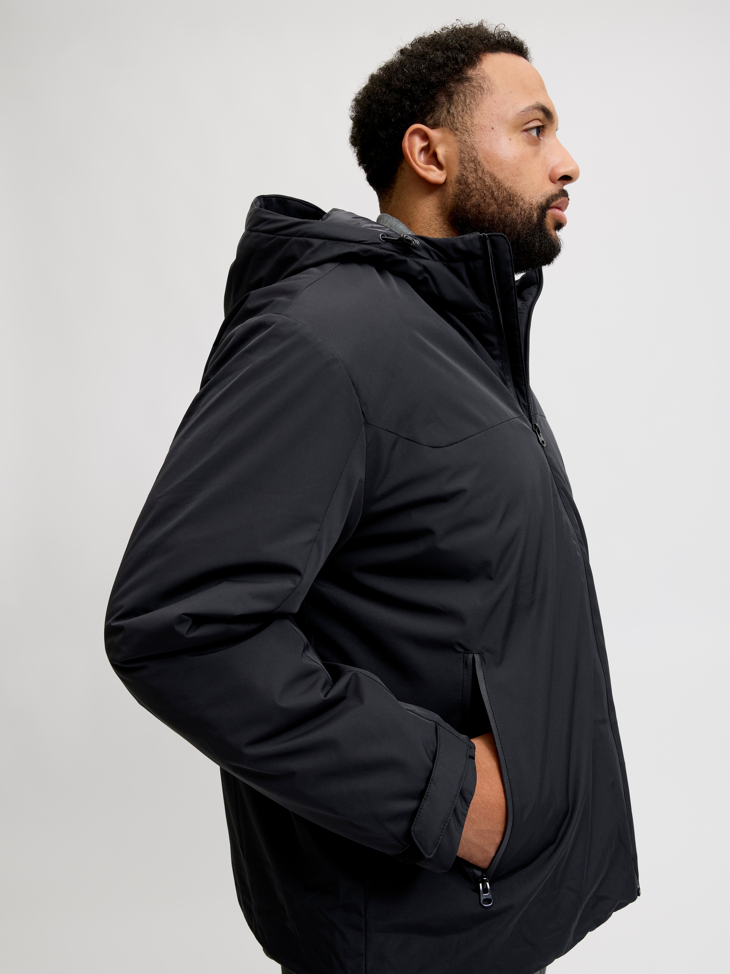 Jack & Jones PlusSize Outdoorjacke »JJEBRANDON TRANSITIONAL JACKET SN PLS«, mit Kapuze
