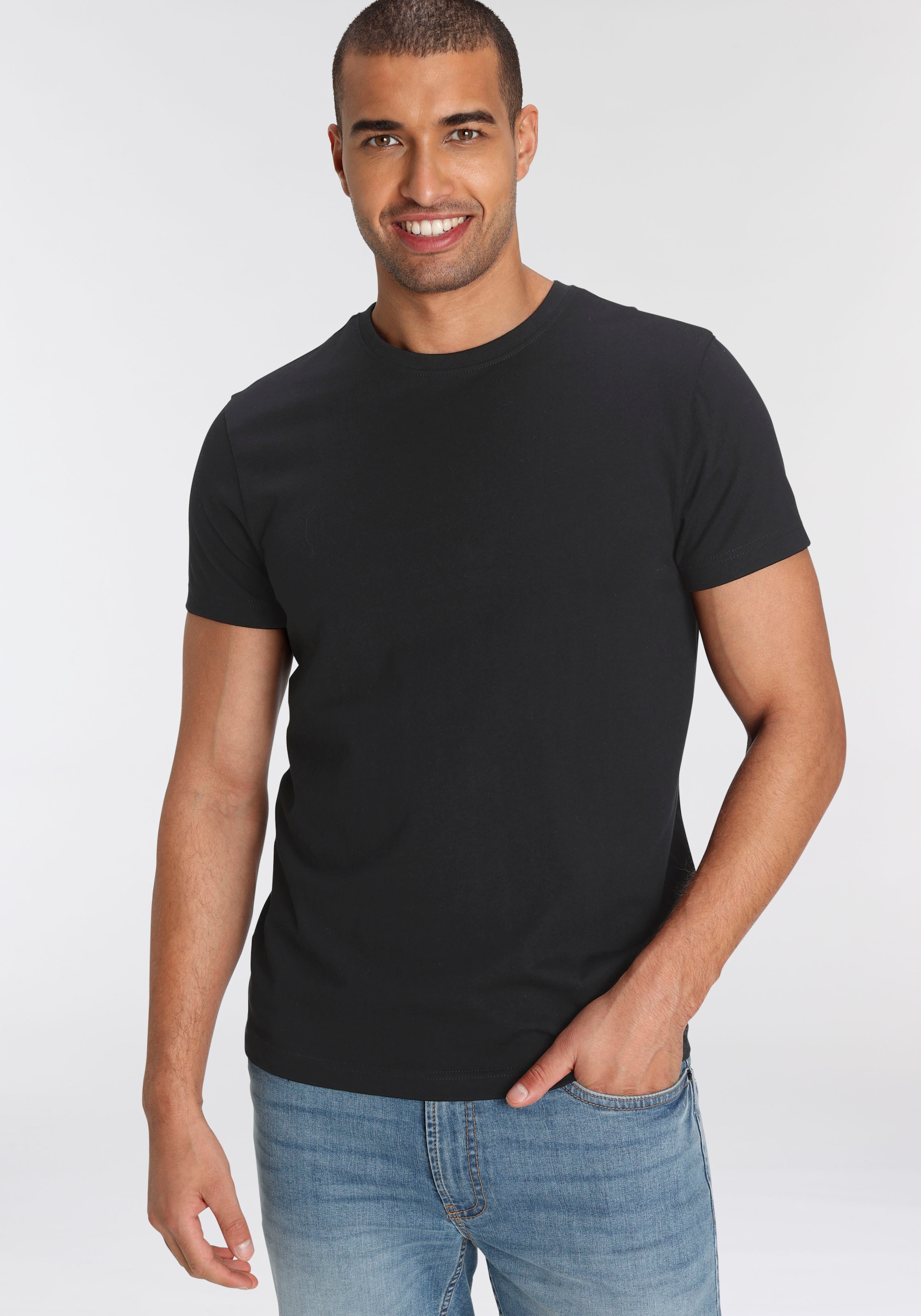 AJC T-Shirt, (3er-Pack), lockere Passform, Basic-Stil