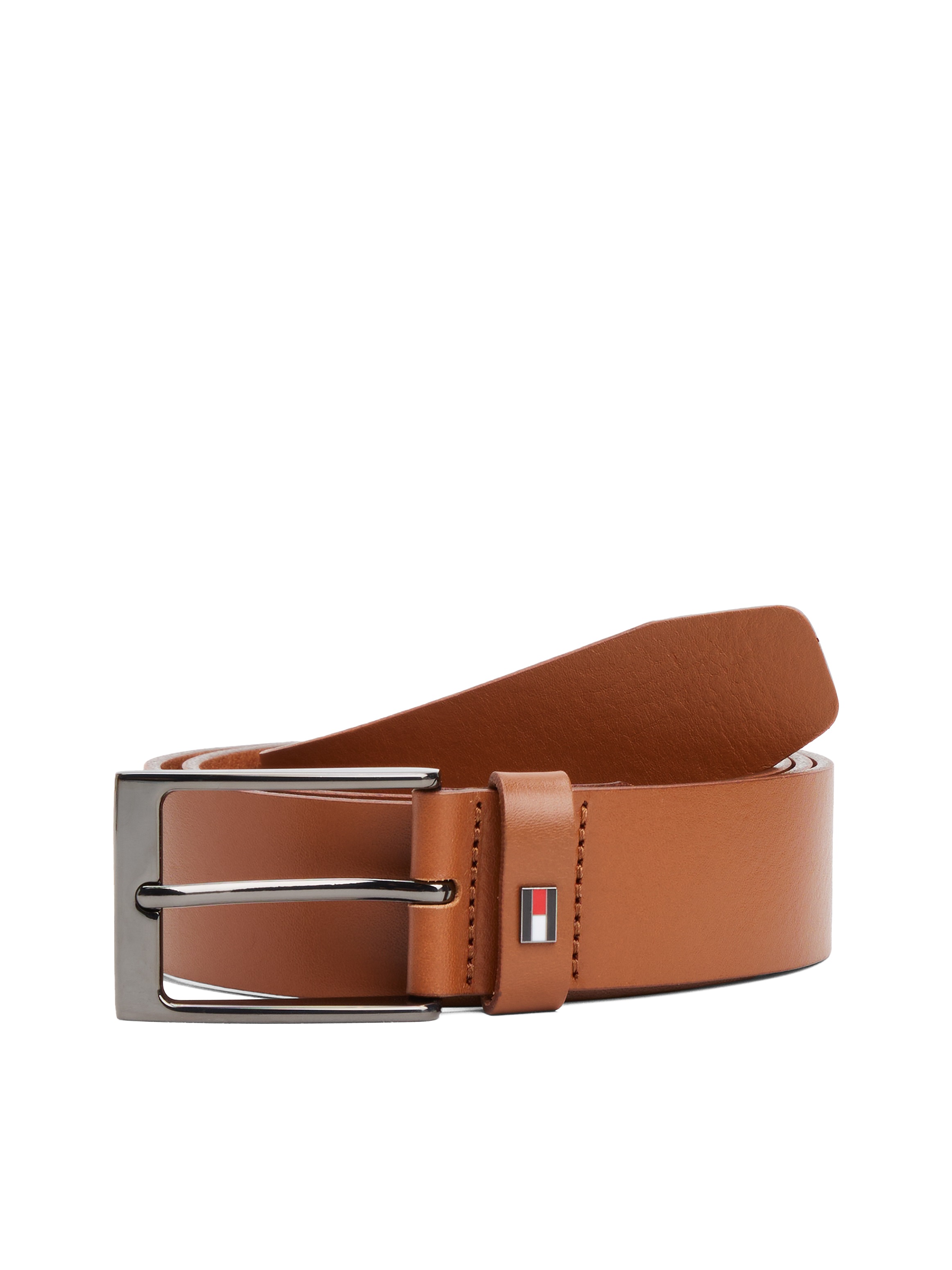 Tommy Hilfiger Ledergürtel »LAYTON 3.5«, Metallpatch, Einfachdornschließe